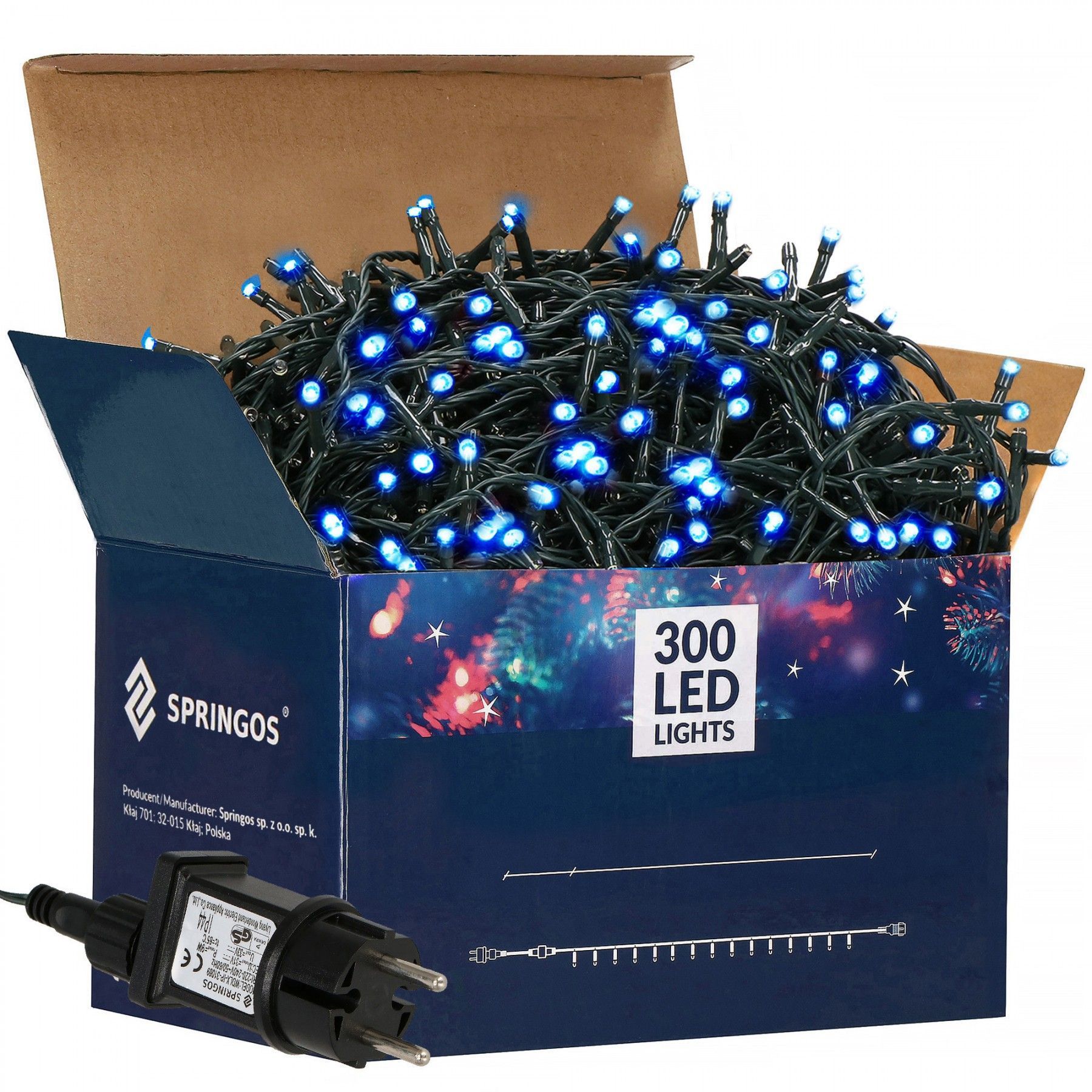 Гірлянда вулична (зовнішня) Springos 15 м 300 LED CL0323 Blue
