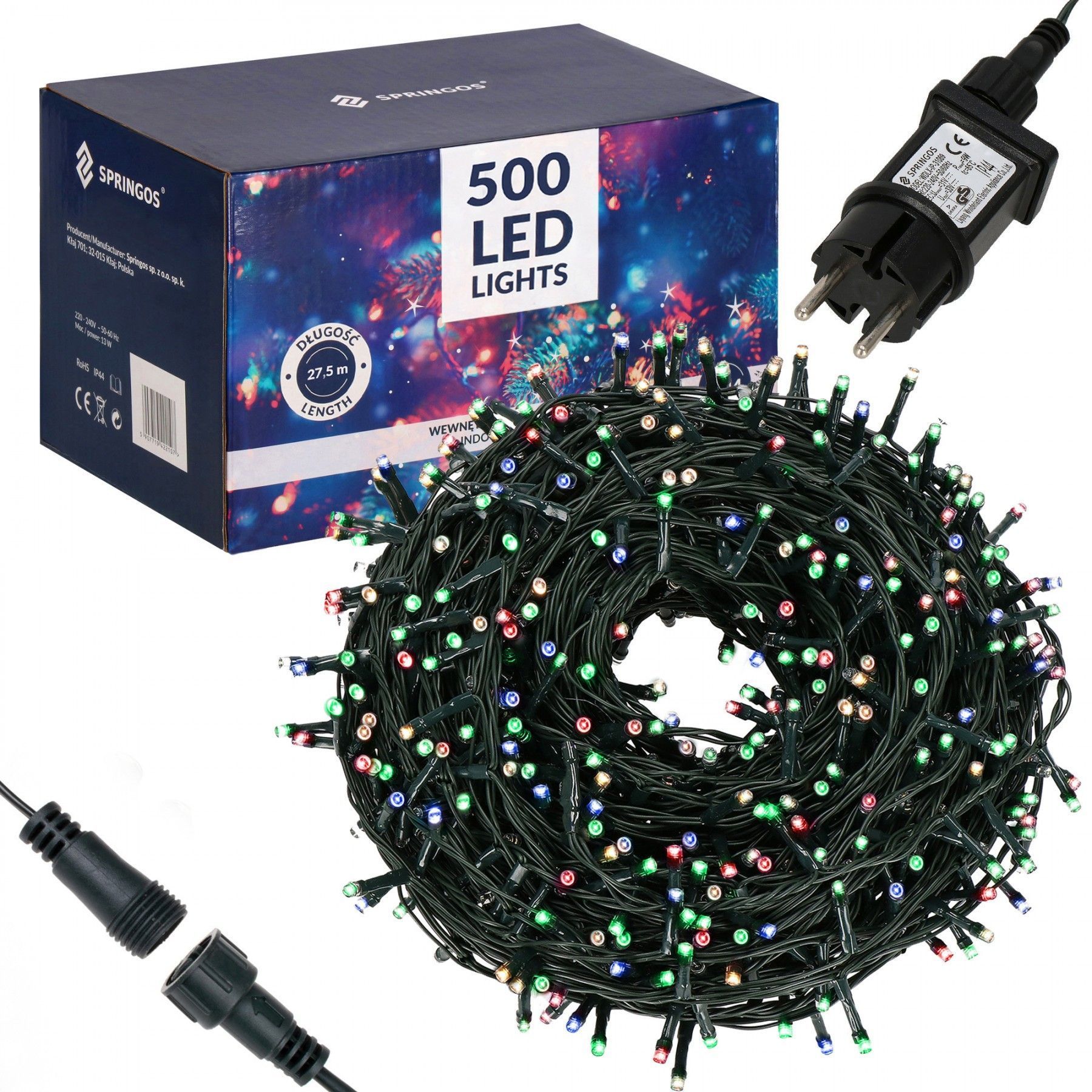 Гірлянда вулична (зовнішня) Springos 25 м 500 LED CL0522 Mix