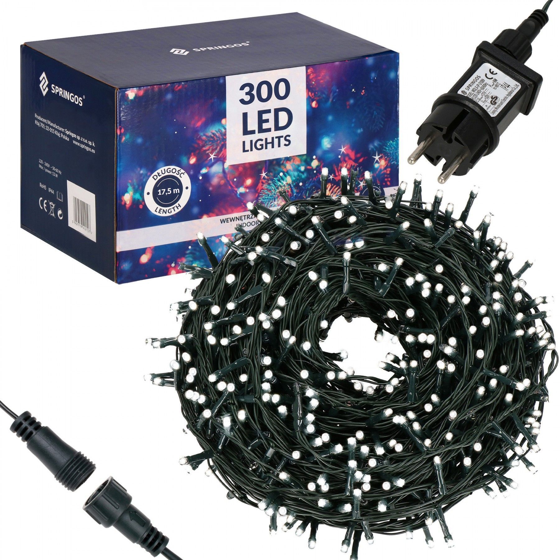 Гірлянда вулична (зовнішня) Springos 15 м 300 LED CL0320 Cold White