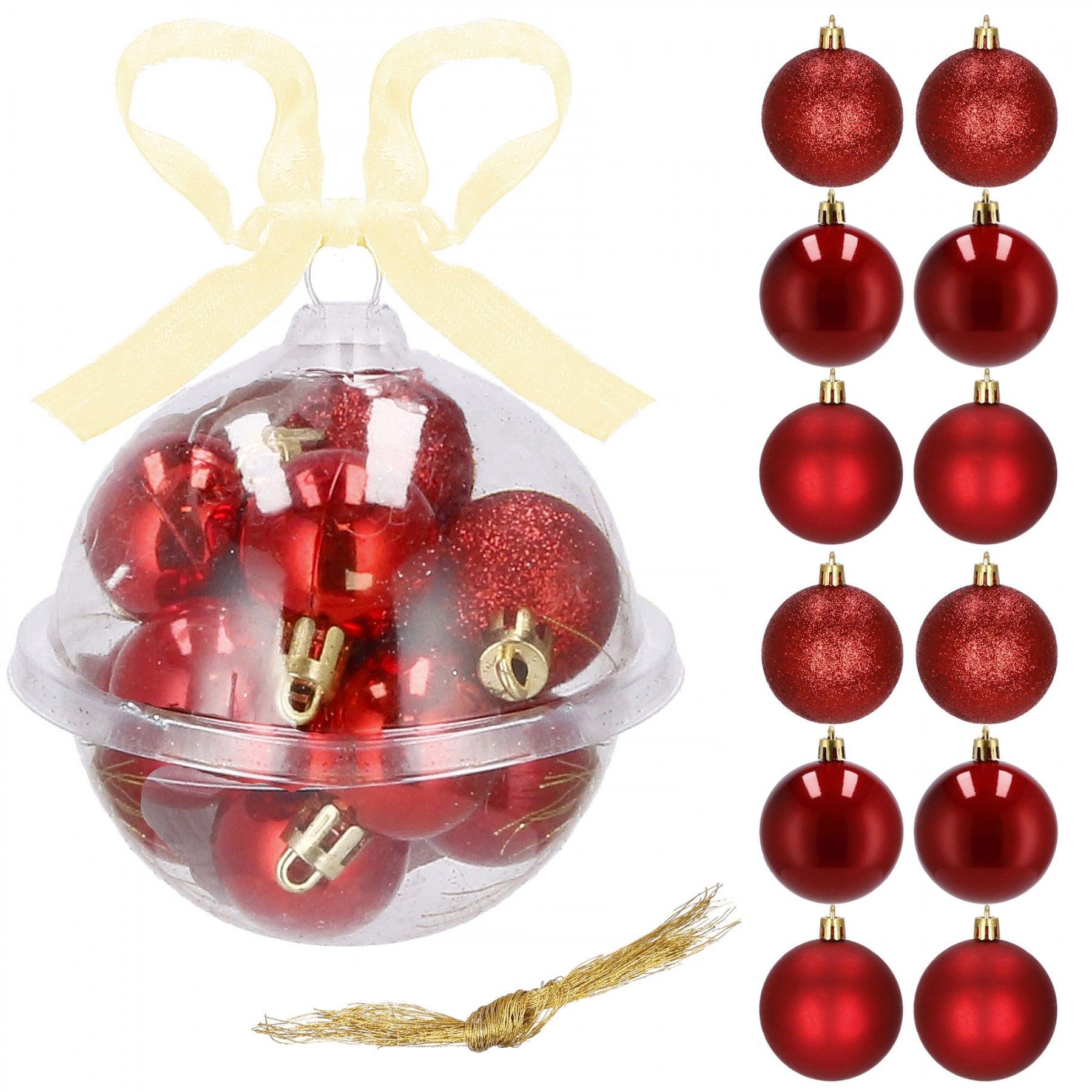 Набір ялинкових куль Springos d=3 см 12 шт CA0170