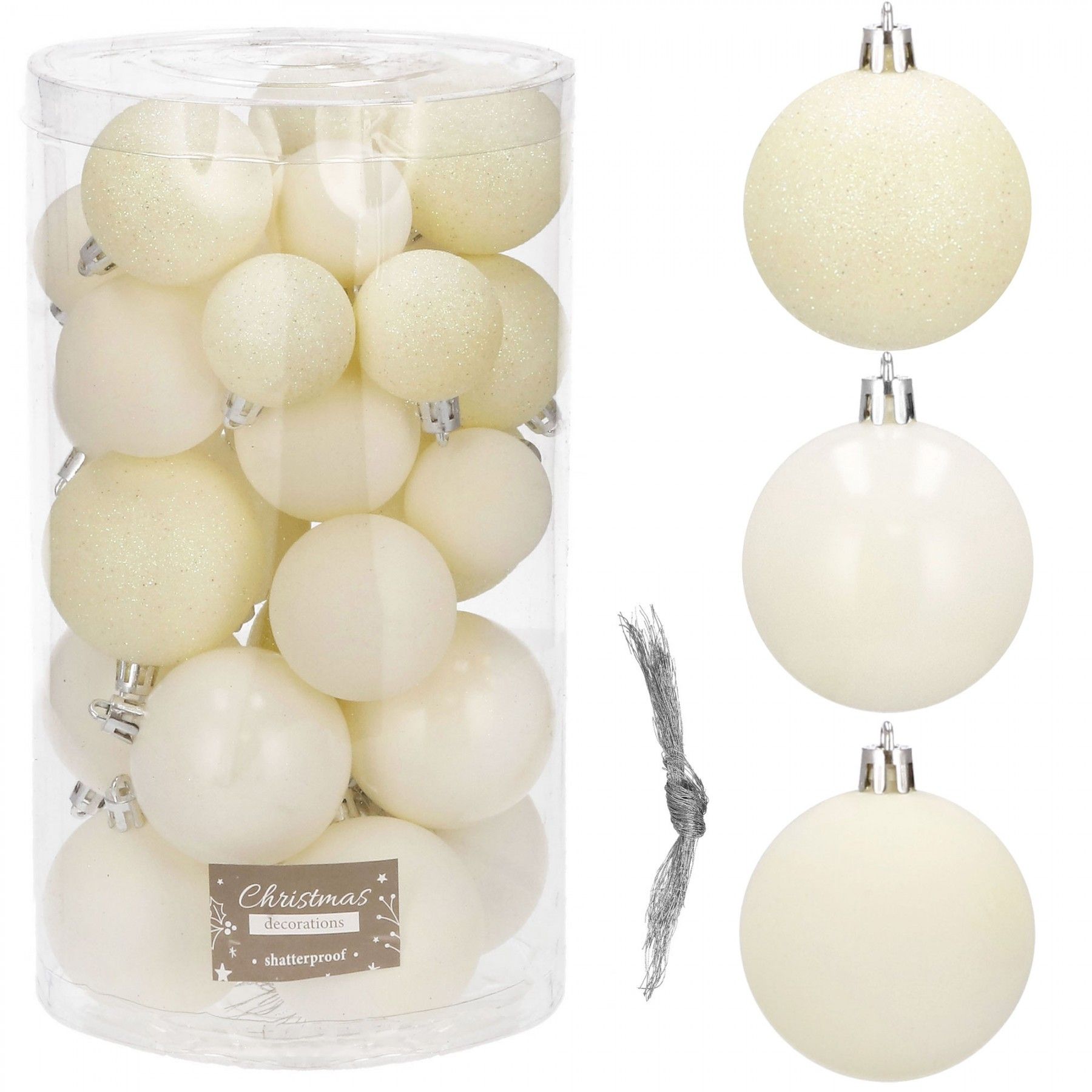 Набір ялинкових куль Springos d=6, 5, 4 см 30 шт CA0176