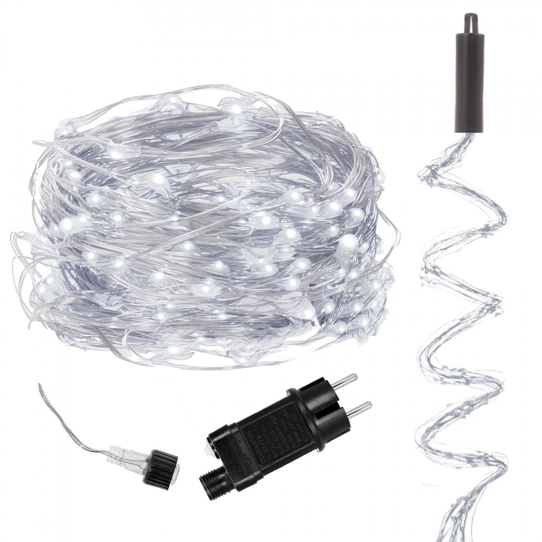 Гірлянда (кінський хвіст) Springos 2 м 300 LED CL0094 Cold White