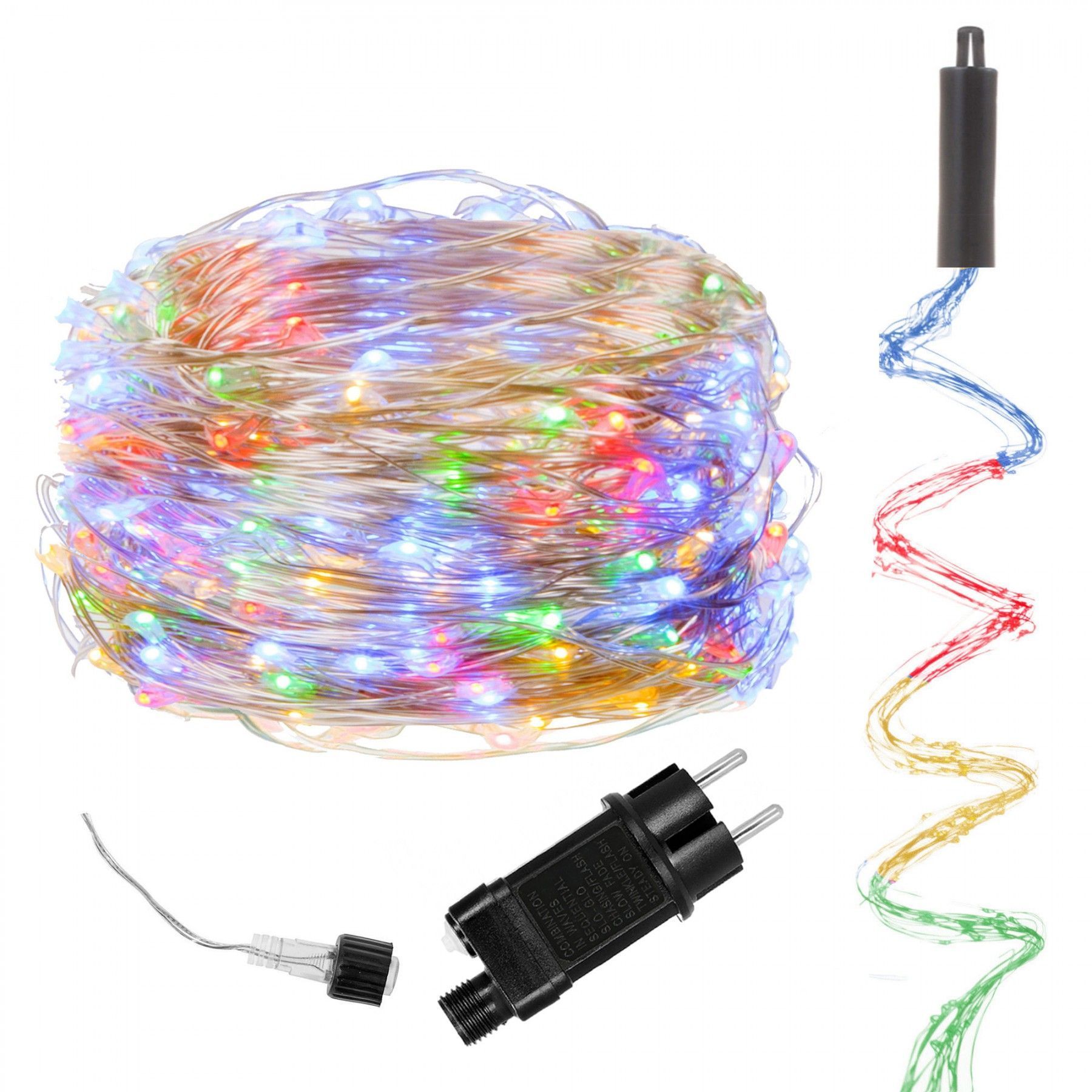 Гірлянда (кінський хвіст) Springos 2 м 300 LED CL0096 Mix