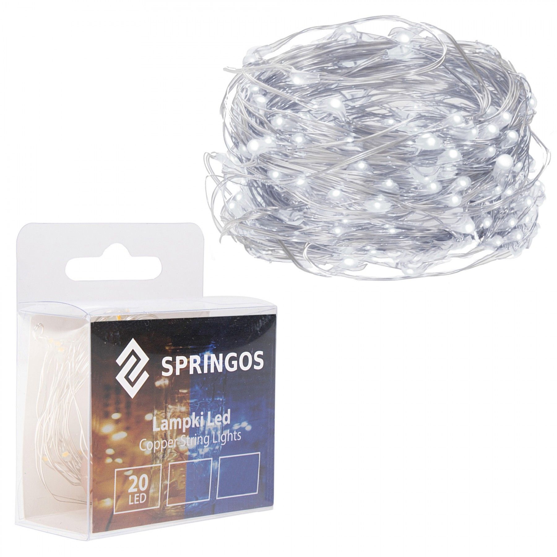 Гірлянда на батареях Springos 1.9 м 20 LED CL0006 Cold White