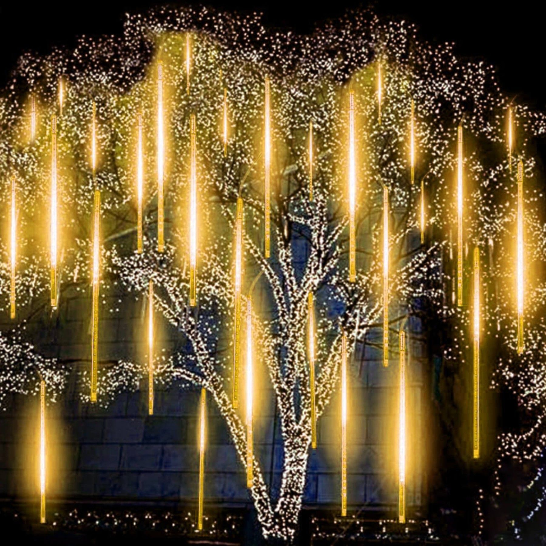 Гірлянда метеоритний дощ Springos 4 м 480 LED CL1212 Warm White