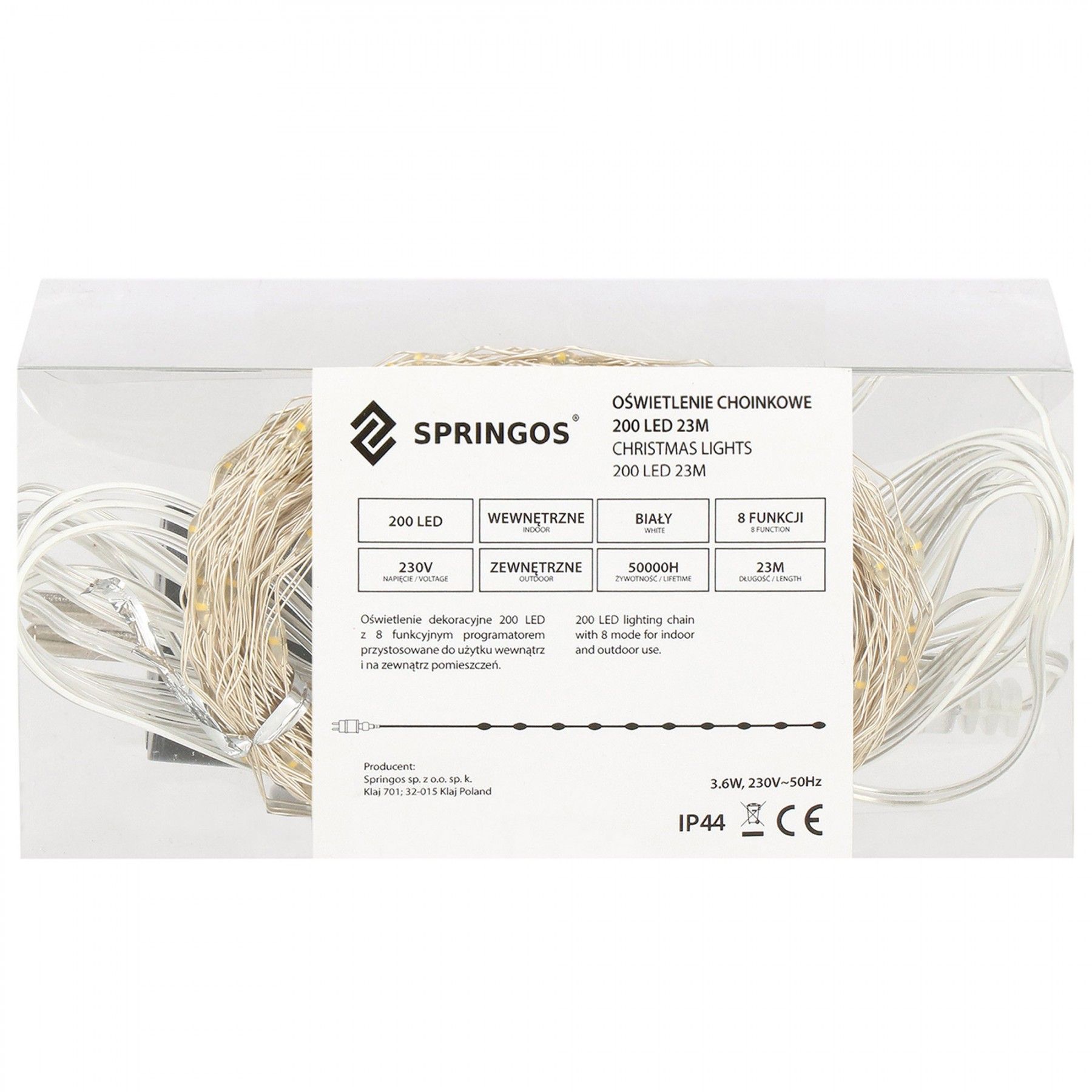 Гірлянда Springos 20 м 200 LED CL0083 Cold White