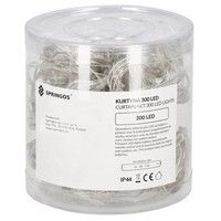 Гірлянда водоспад (штора) на батареях Springos 3 x 3 м 300 LED CL0184 Cold White