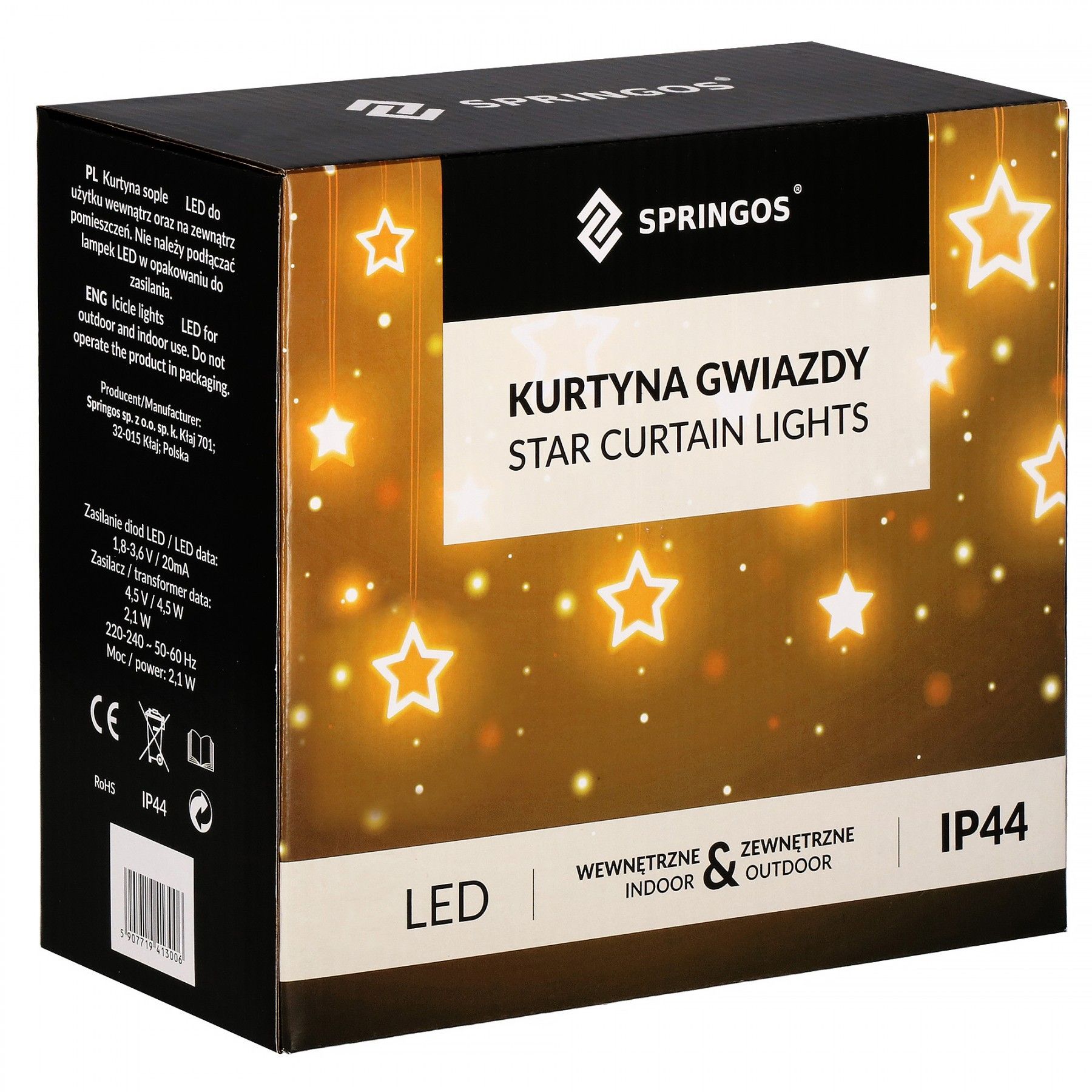 Гірлянда бахрома вулична (зовнішня) Springos 2 м 92 LED CL4018 Mix