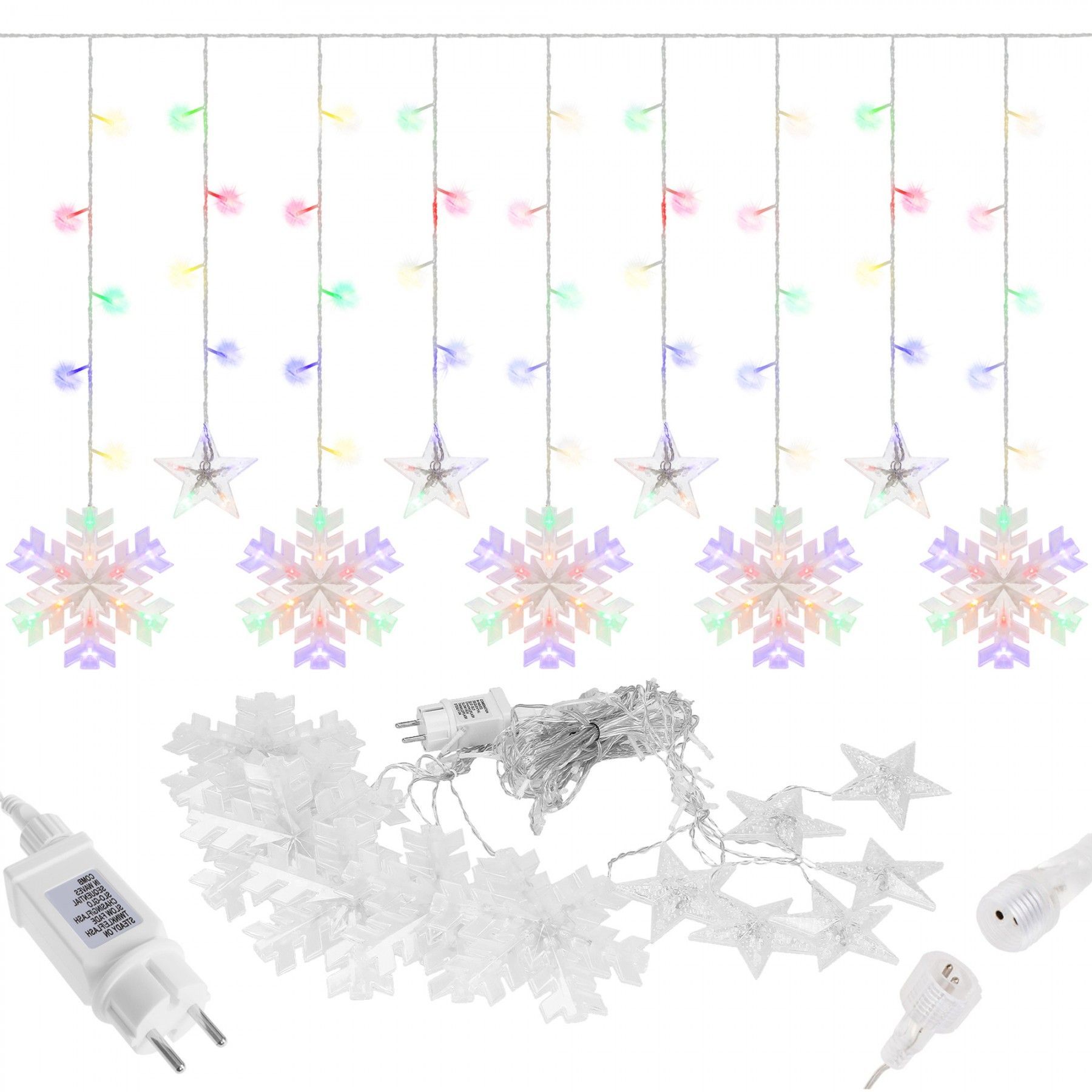 Гірлянда бахрома вулична (зовнішня) Springos 2.7 м 138 LED CL4019 Mix