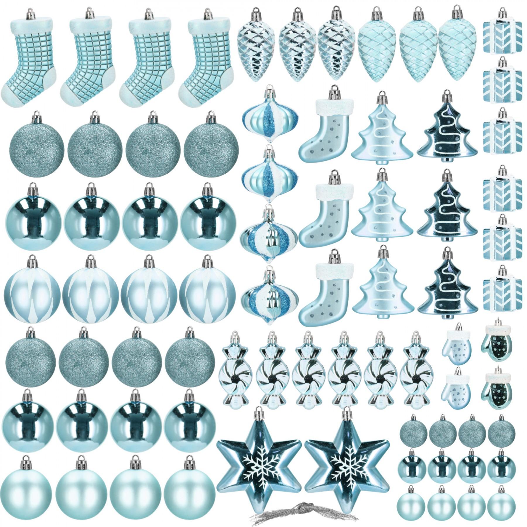Набір ялинкових іграшок Springos d=4-6 см, h=4.5-10.5 см 77 шт CA0853