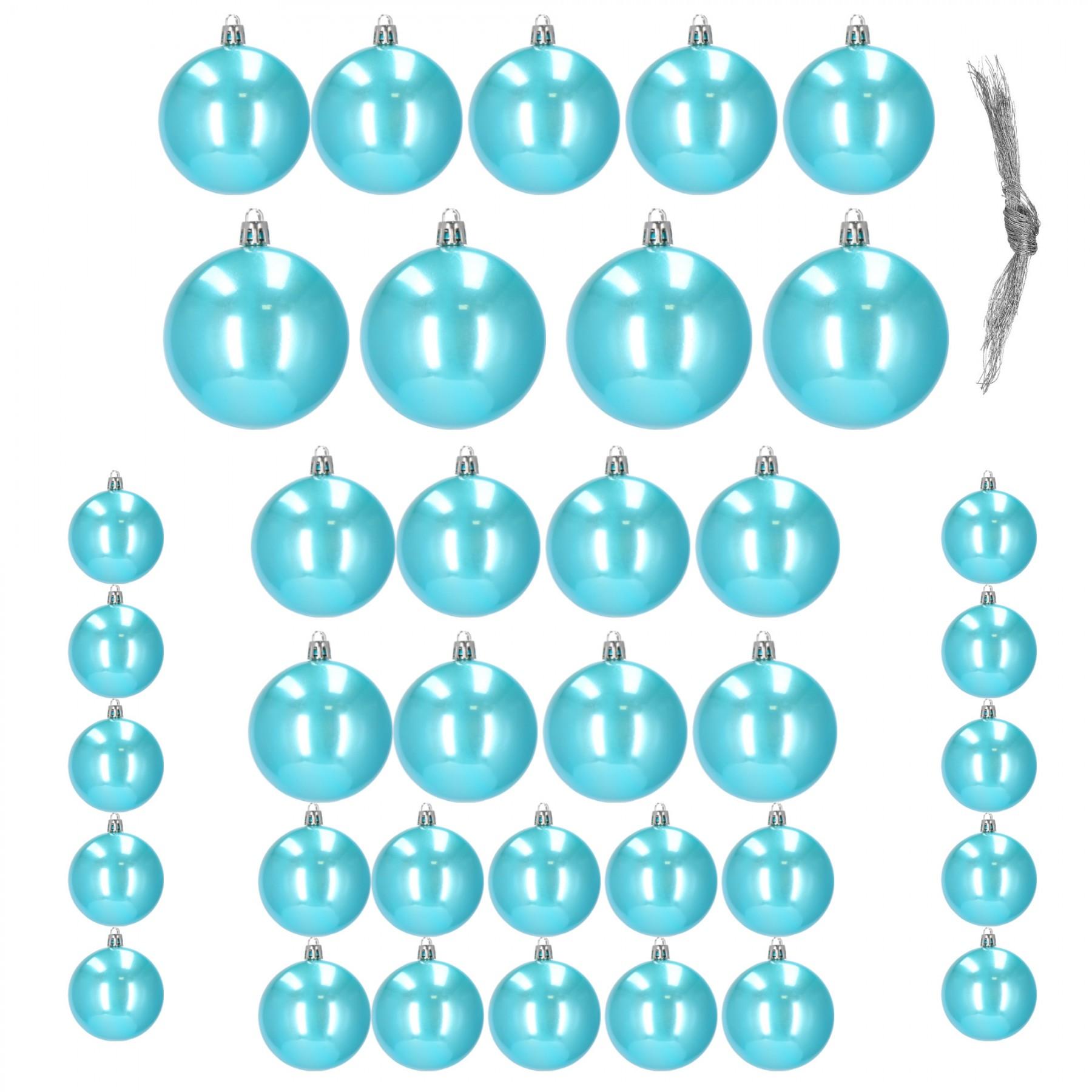 Набір ялинкових куль Springos d=8, 7, 6, 5, 3 см 37 шт CA0845