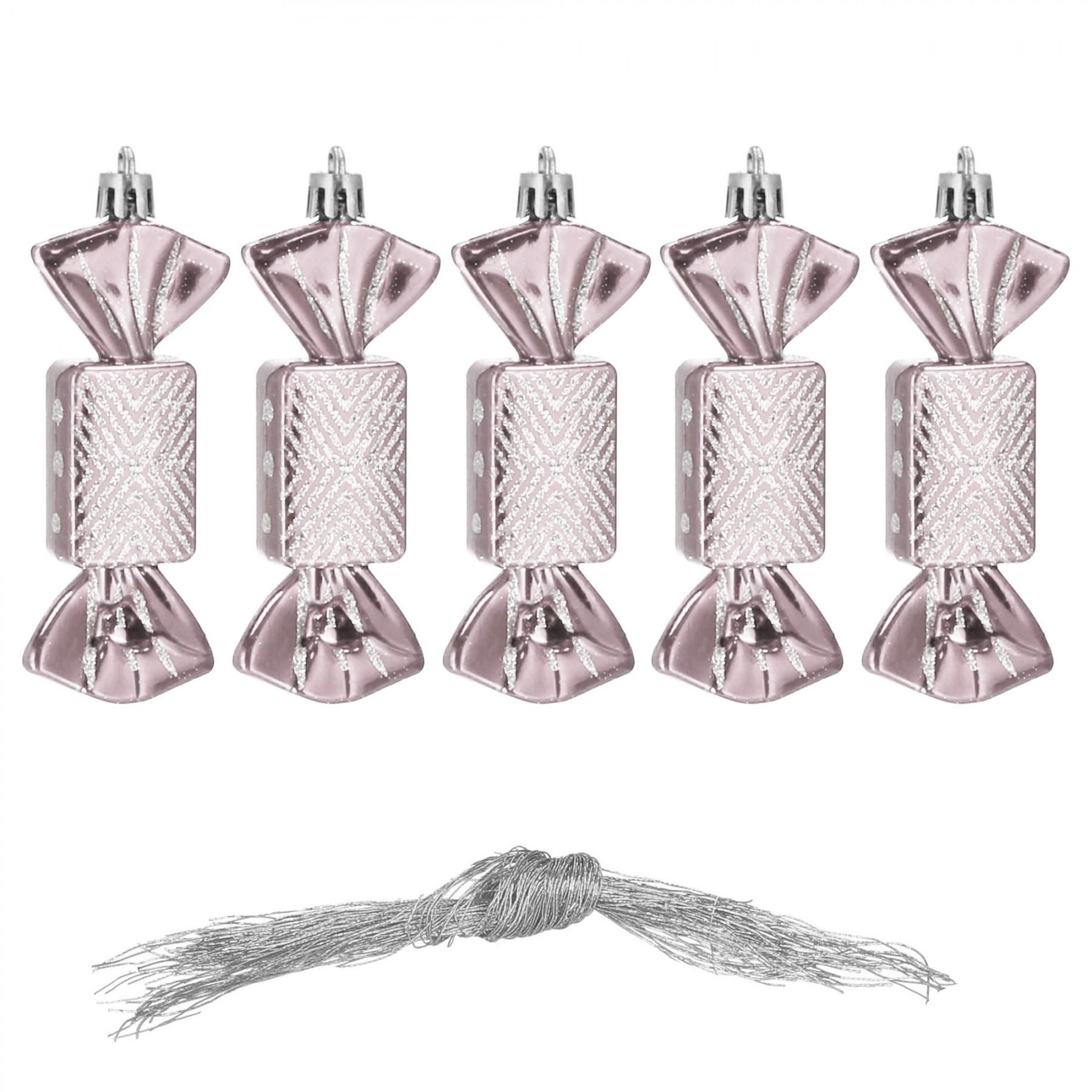 Набір ялинкових іграшок Springos h=8 см 5 шт CA0164