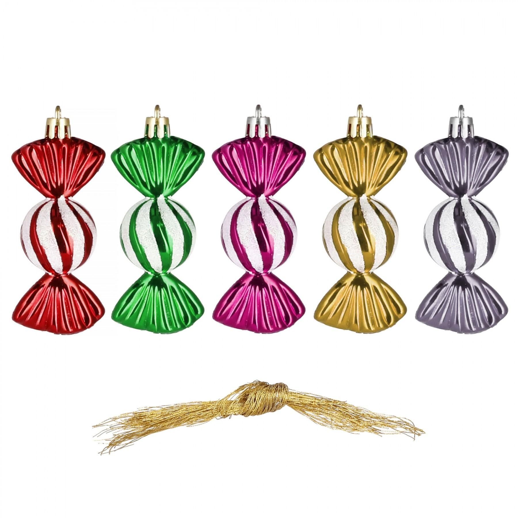 Набір ялинкових іграшок Springos h=6 см 5 шт CA0162