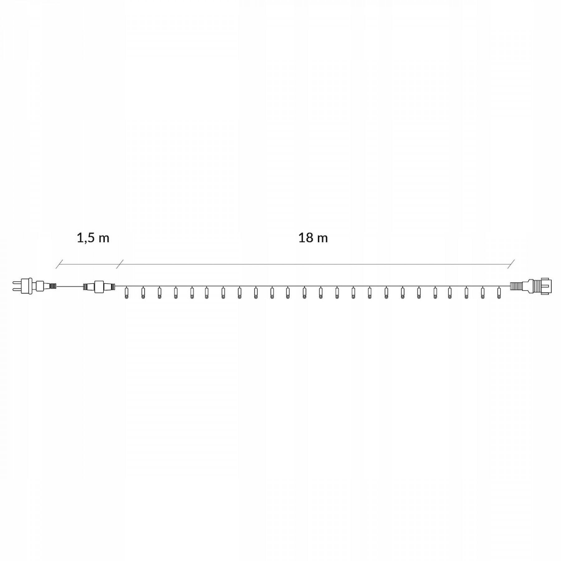 Гірлянда вулична (зовнішня) Springos 18 м 300 LED CL0325 Cold White