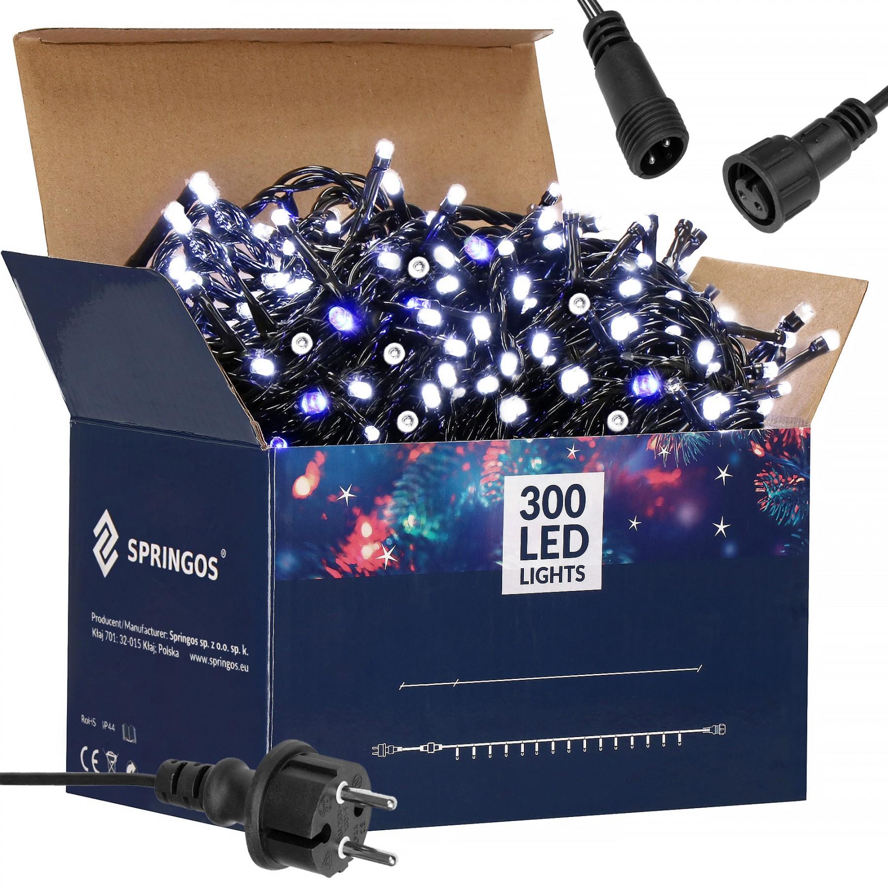 Гірлянда вулична (зовнішня) Springos 24 м 300 LED + Flash CL0329 Cold White