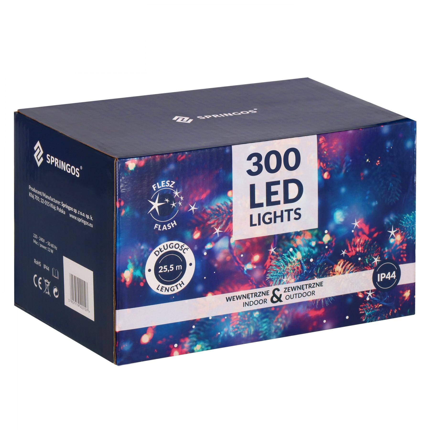 Гірлянда вулична (зовнішня) Springos 24 м 300 LED + Flash CL0329 Cold White