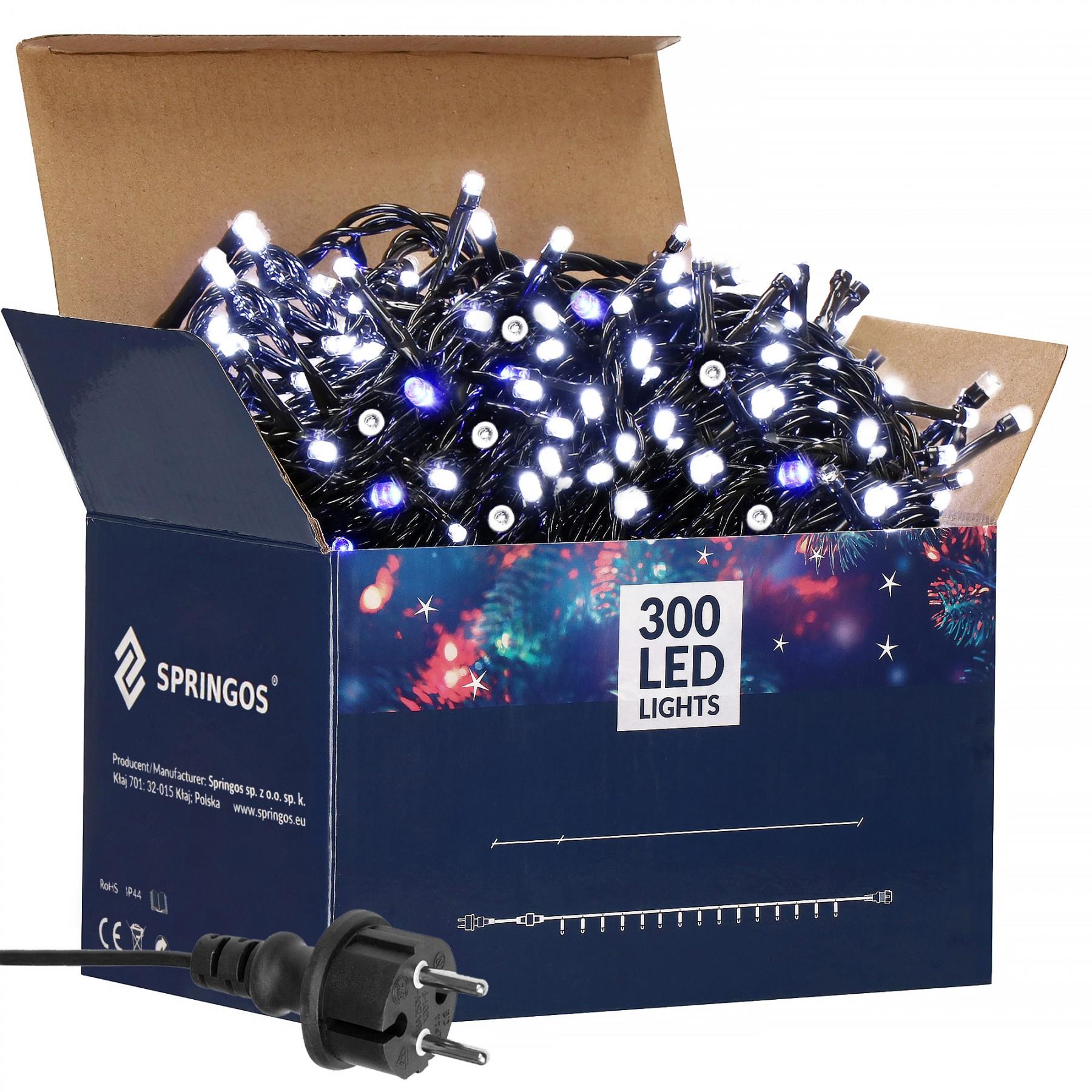 Гірлянда вулична (зовнішня) Springos 24 м 300 LED + Flash CL0329 Cold White