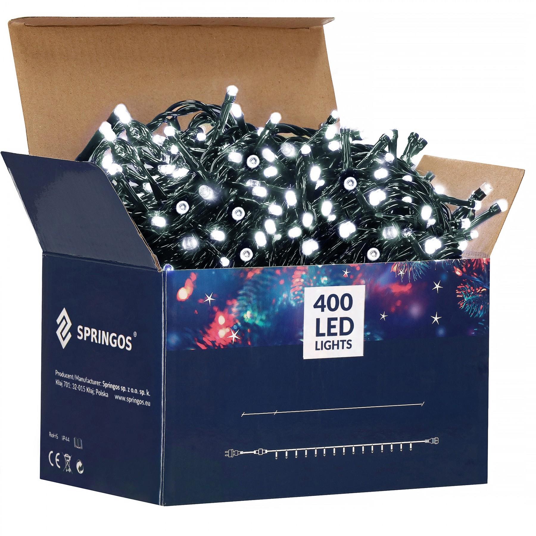 Гірлянда вулична (зовнішня) Springos 24 м 400 LED CL0401 Cold White