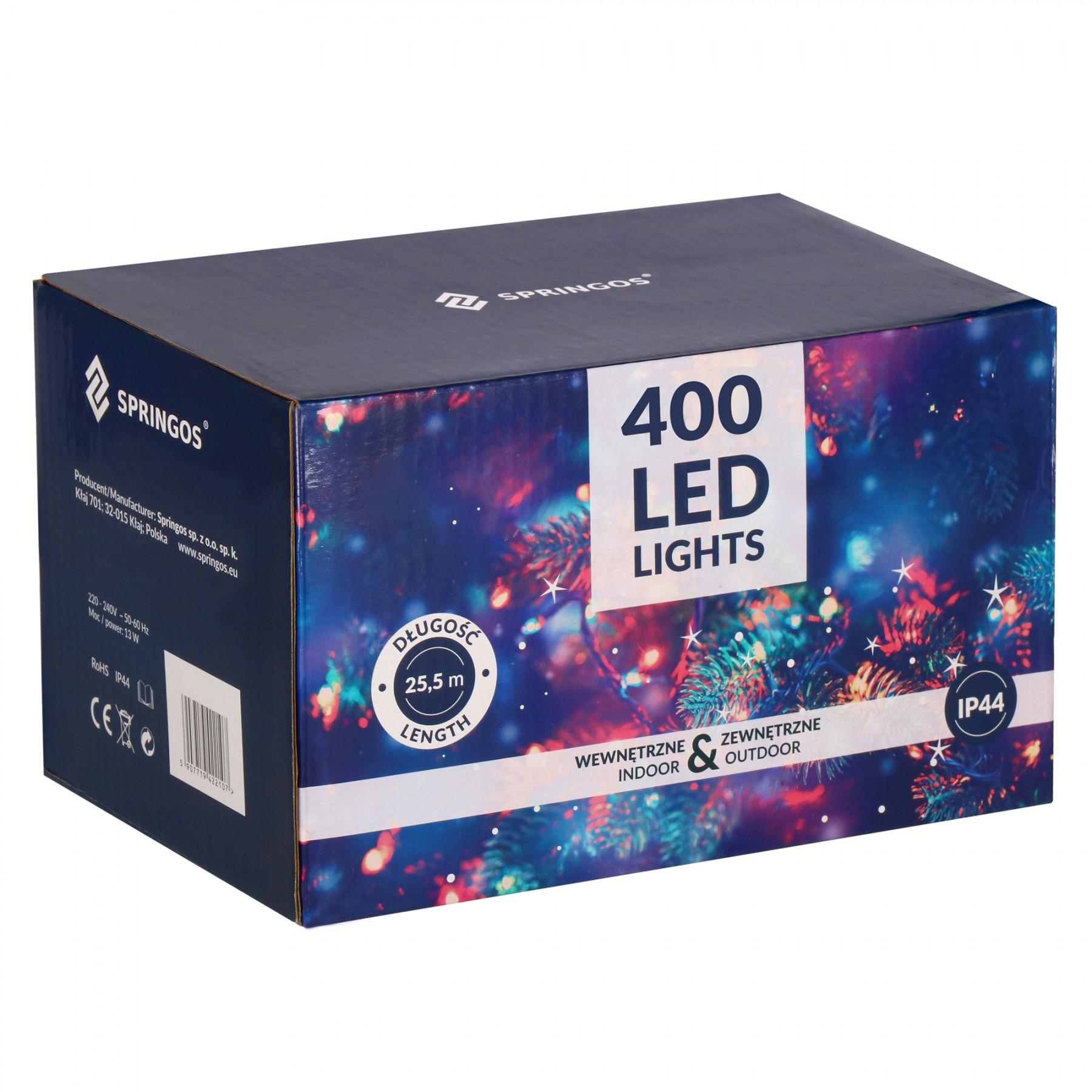 Гірлянда вулична (зовнішня) Springos 24 м 400 LED CL0401 Cold White