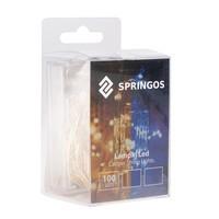 Гірлянда на батареях Springos 9.9 м 100 LED CL0025 Cold White/Pink