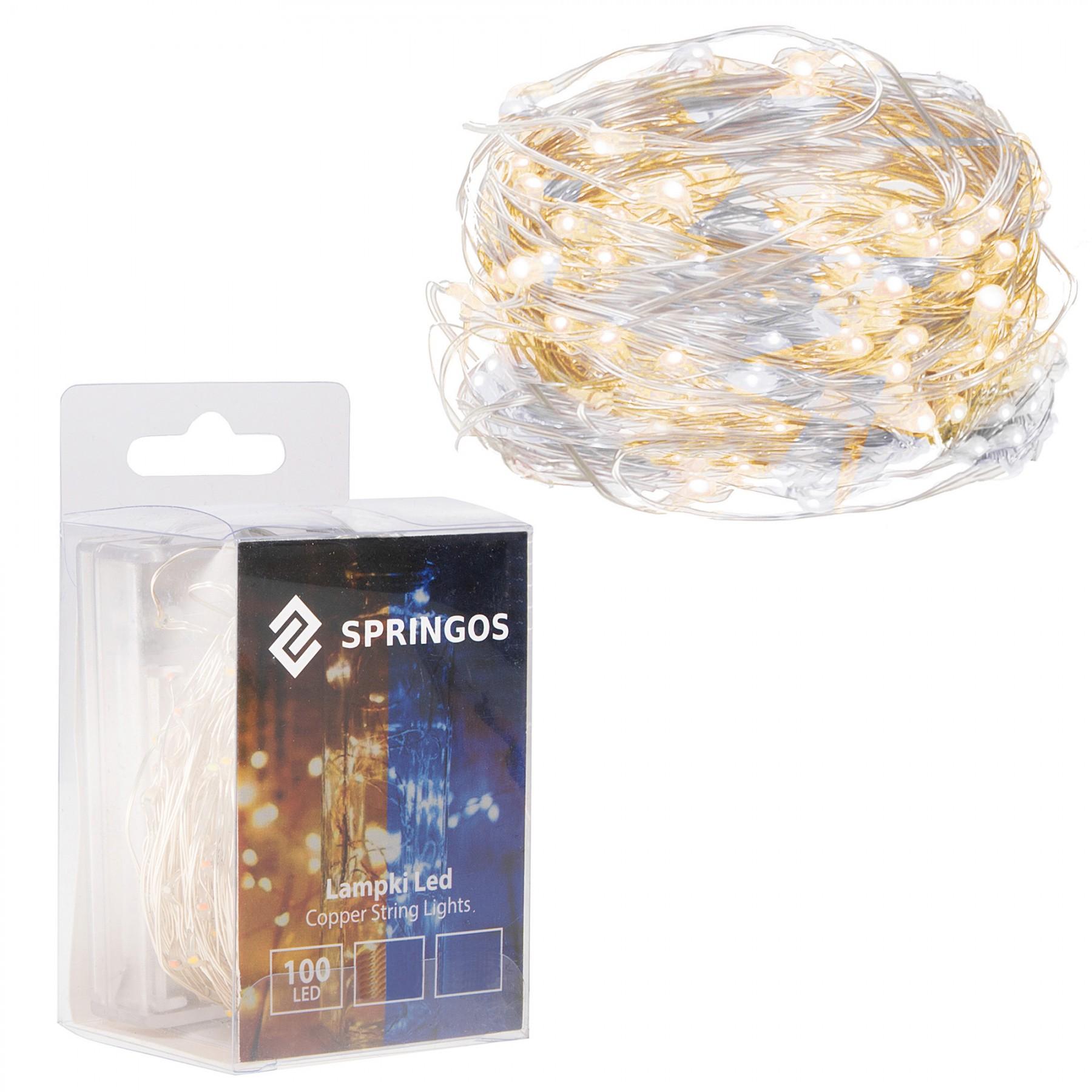 Гірлянда на батареях Springos 9.9 м 100 LED CL0024 Cold White/Warm White