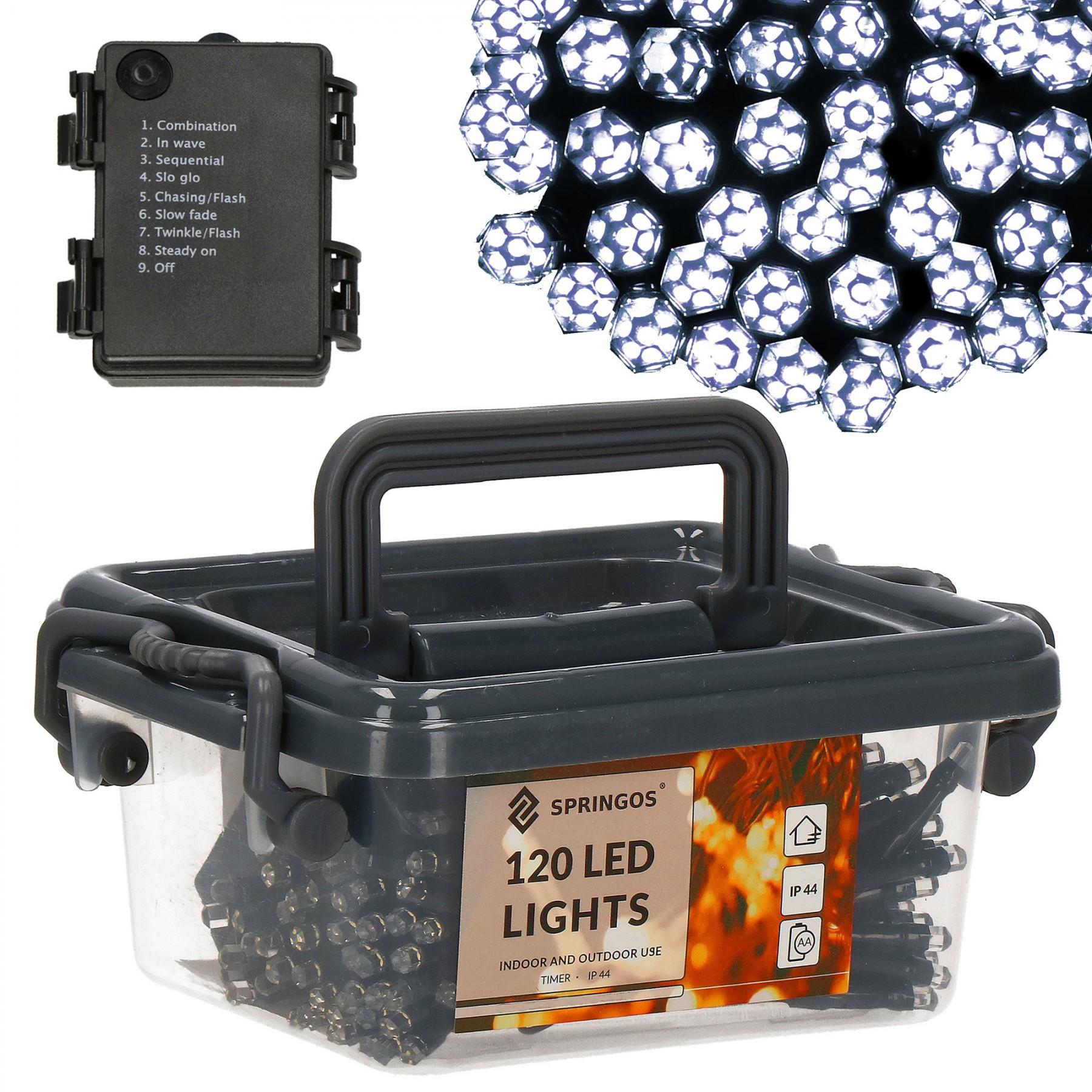 Гірлянда на батареях Springos 9 м 120 LED CL0175 Cold White