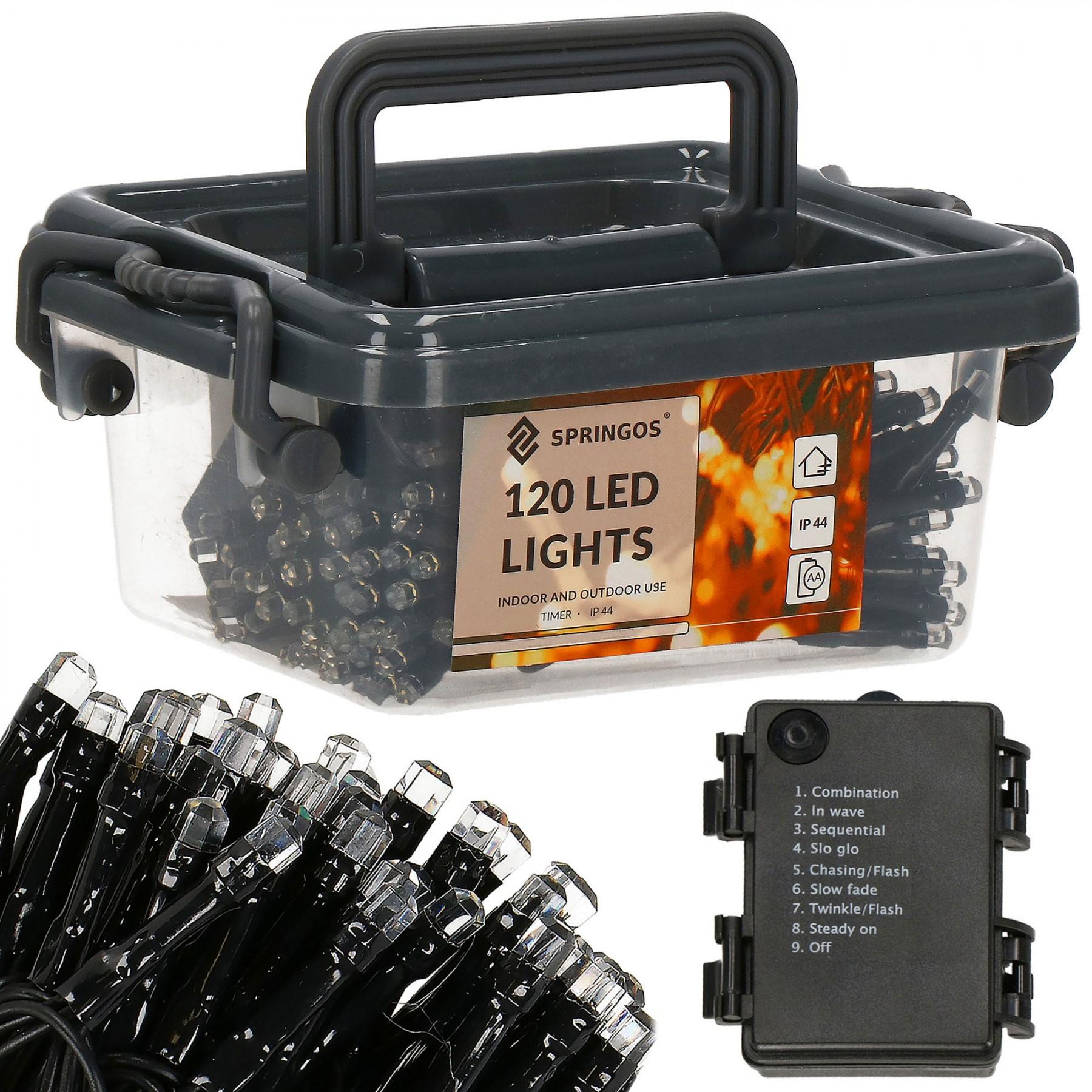 Гірлянда на батареях Springos 9 м 120 LED CL0175 Cold White