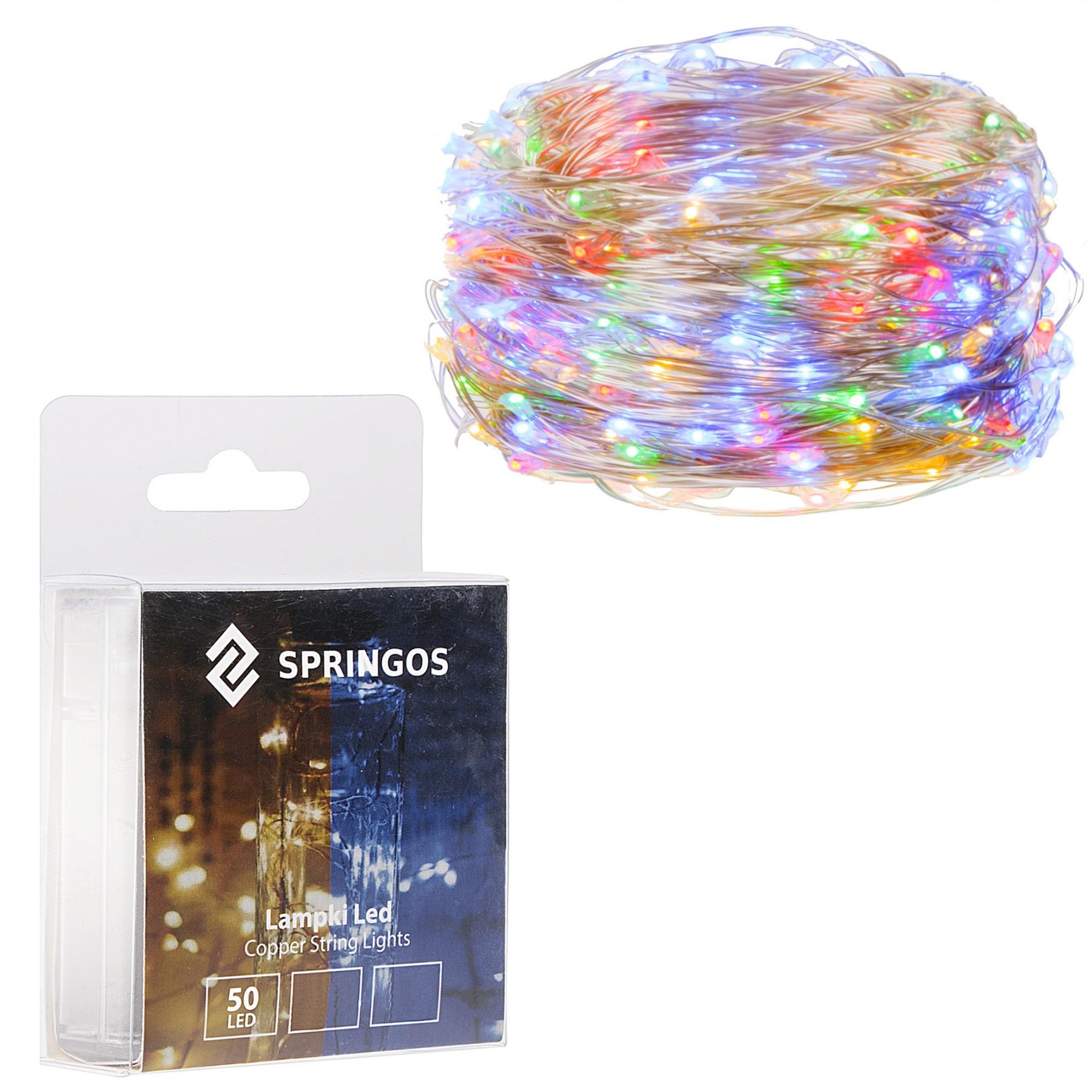 Гірлянда на батареях Springos 4.9 м 50 LED CL0017 Mix