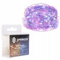 Гірлянда на батареях Springos 1.9 м 20 LED CL0011 Pink/Blue