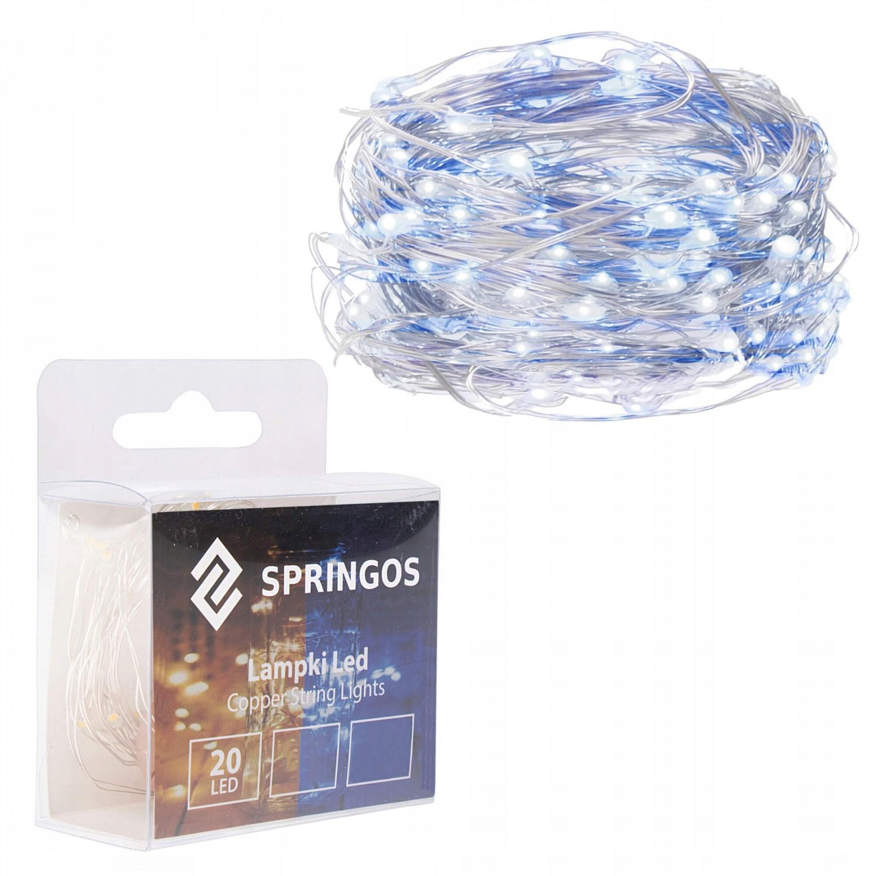 Гірлянда на батареях Springos 1.9 м 20 LED CL0010 Cold White/Blue