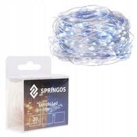 Гірлянда на батареях Springos 1.9 м 20 LED CL0010 Cold White/Blue