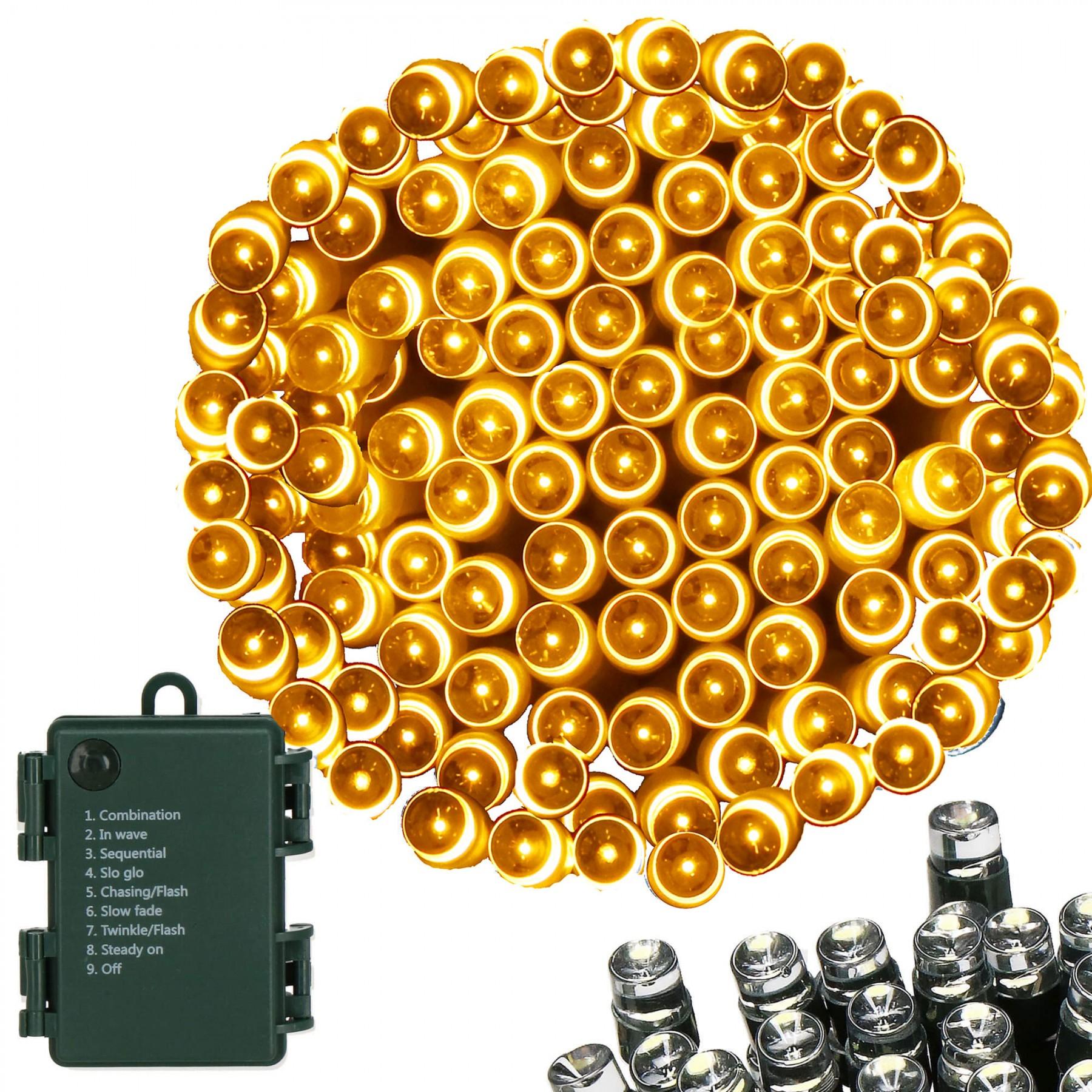 Гірлянда на батарейках Springos 10 м 100 LED CL4030 Warm White