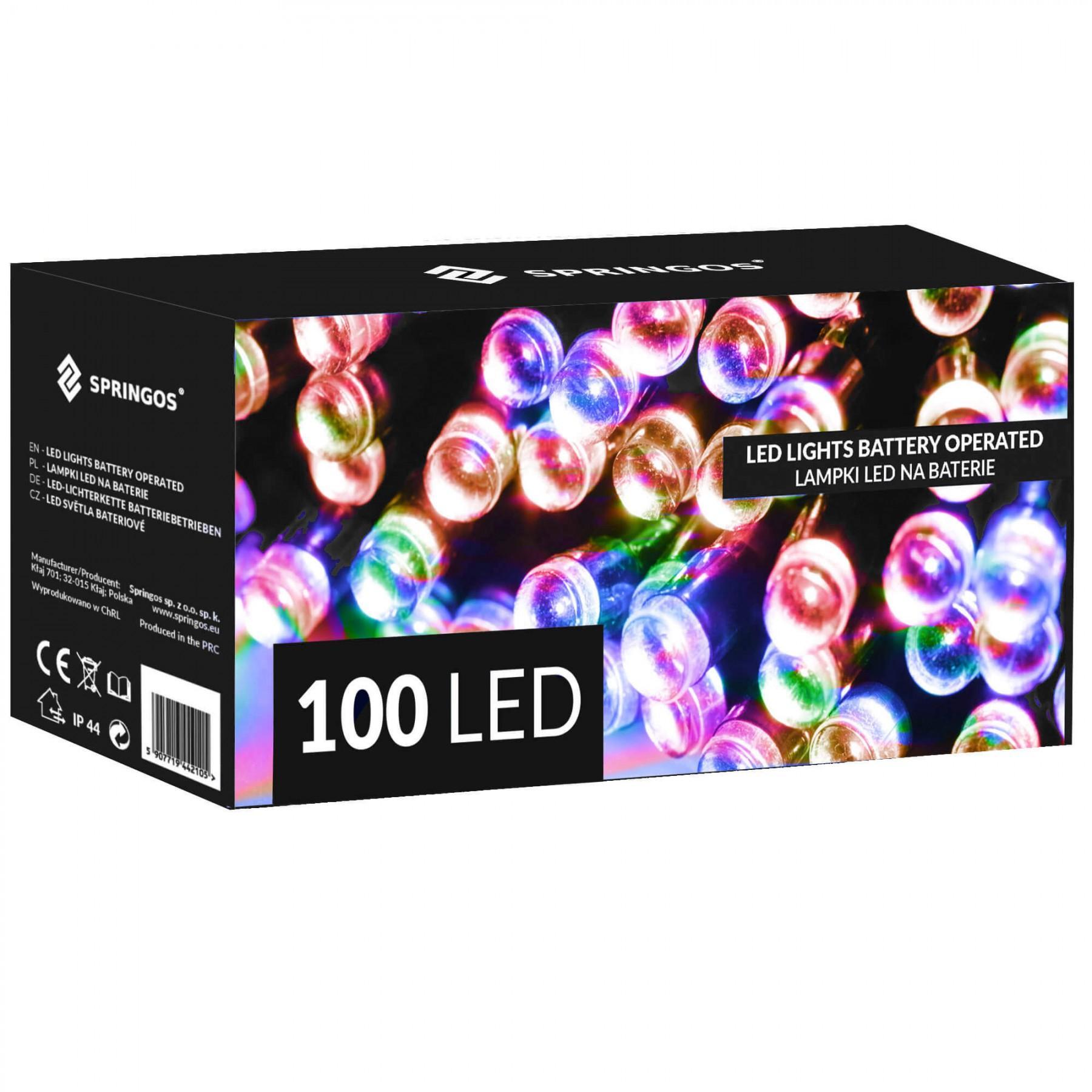 Гірлянда на батарейках Springos 10 м 100 LED CL4032 Mix