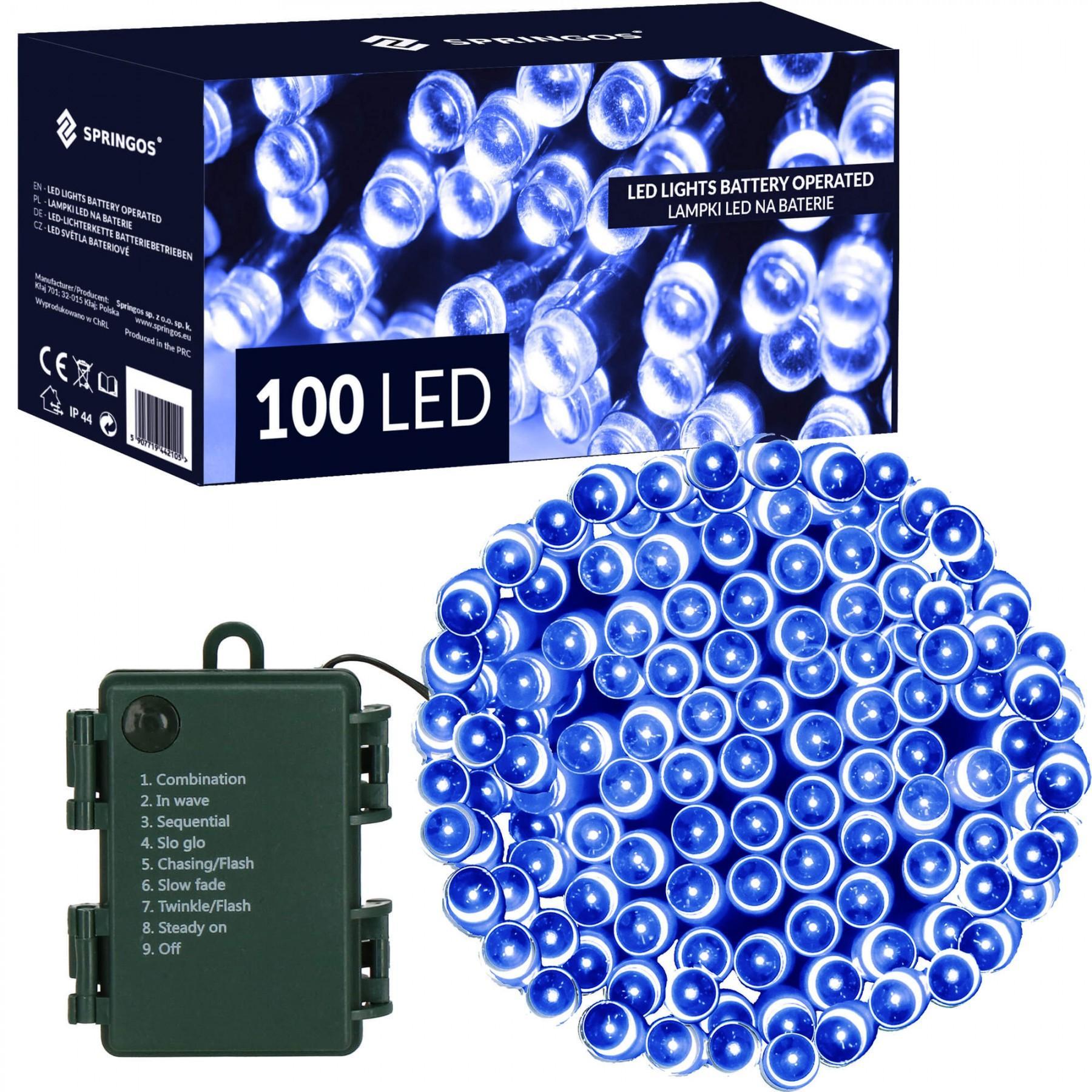 Гірлянда на батарейках Springos 10 м 100 LED CL4033 Blue