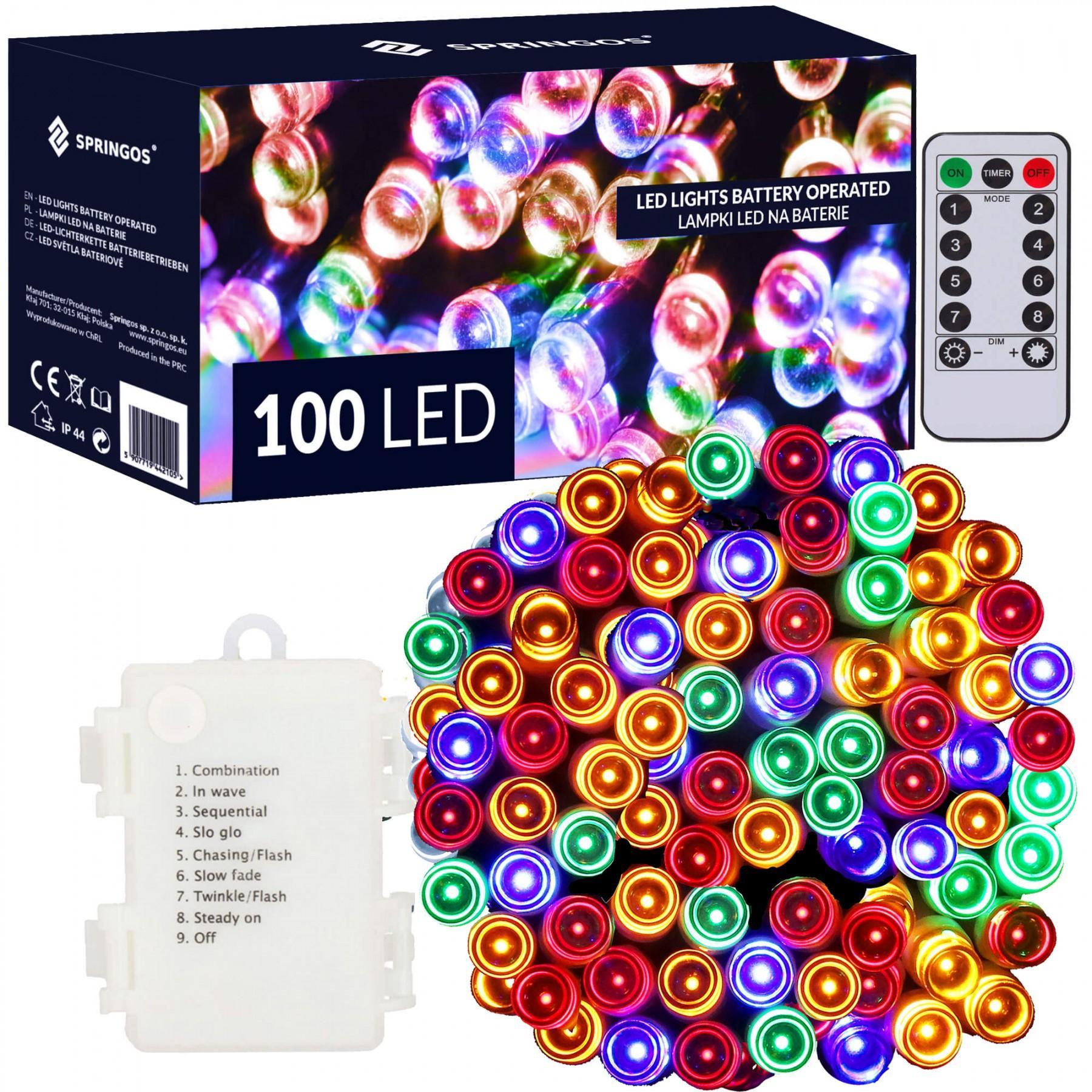 Гірлянда на батарейках Springos 10 м 100 LED Pilot CL4036 Mix