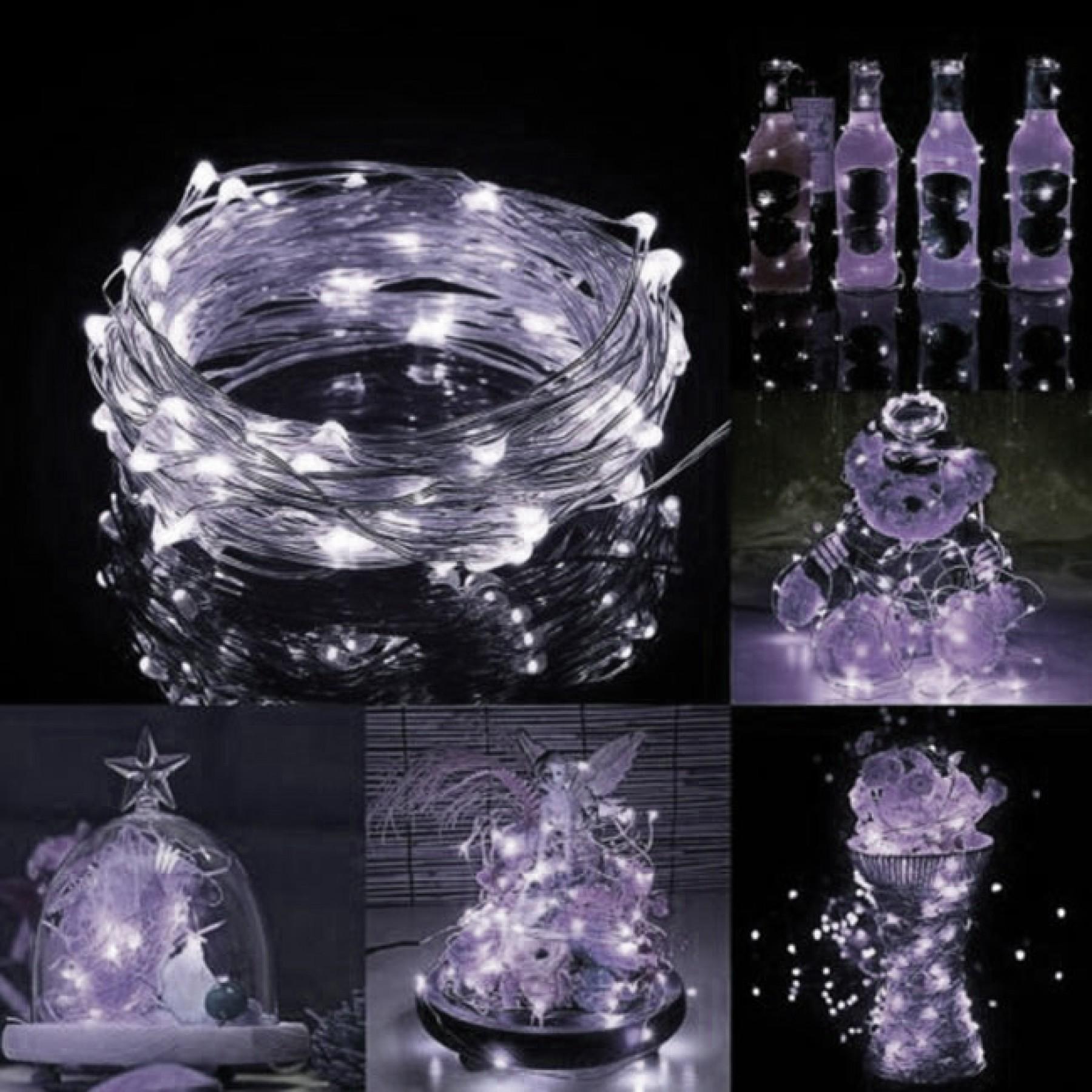 Гірлянда на батарейках Springos 9.9 м 100 LED Pilot CL0102 Cold White