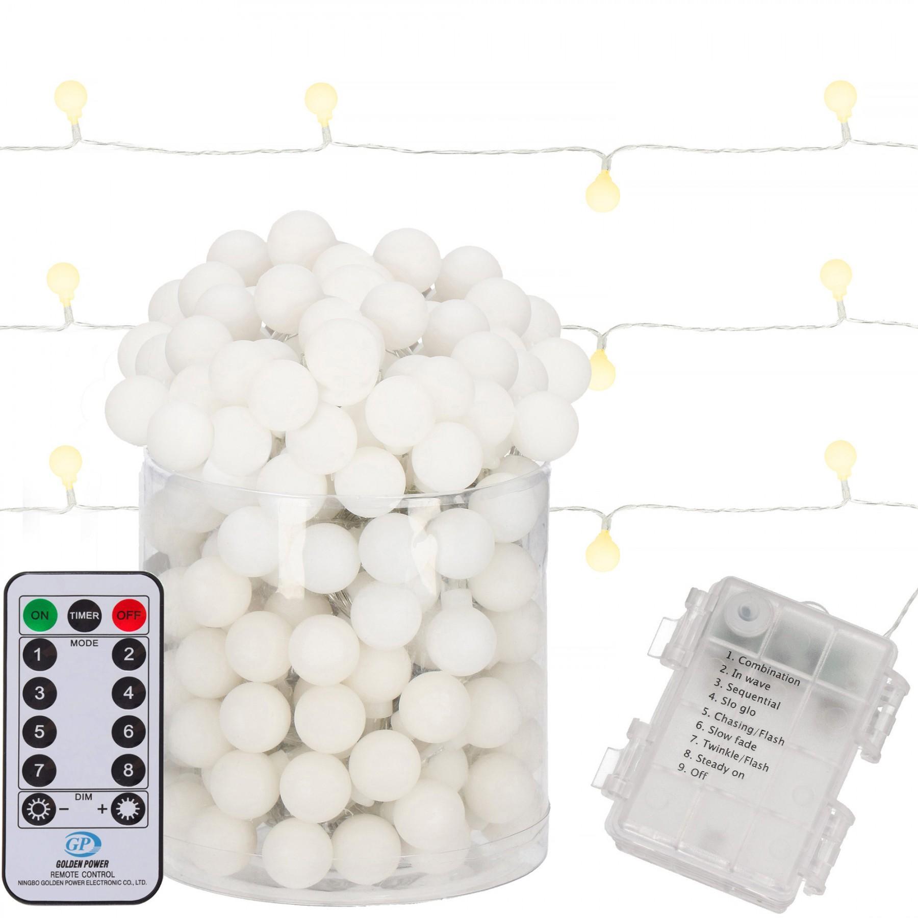 Гірлянда у вигляді лампочок на батарейках Springos 11.2 м 80 LED Pilot CL0178 Warm White