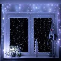 Гірлянда водоспад (штора) Springos 2 x 2 м 200 LED Pilot USB CL4021 Cold White