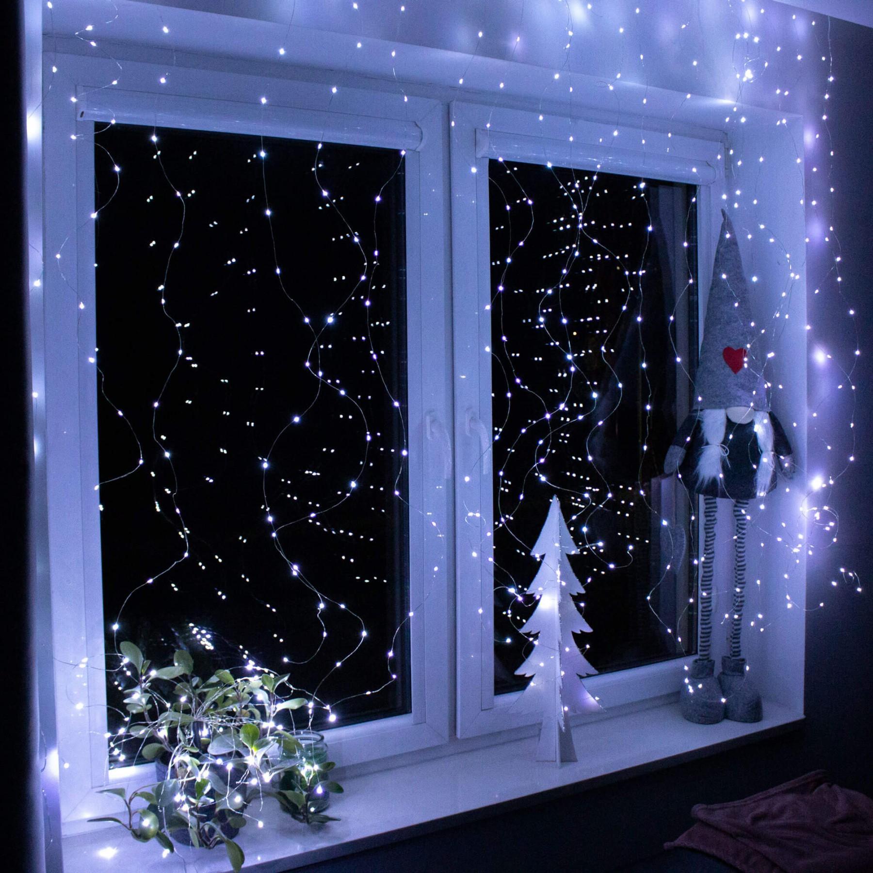 Гірлянда водоспад (штора) Springos 3 x 3 м 300 LED Pilot USB CL4023 Cold White