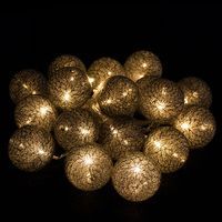 Гірлянда на батарейках Springos Cotton Balls 4 м 20 LED CL0047 Warm White