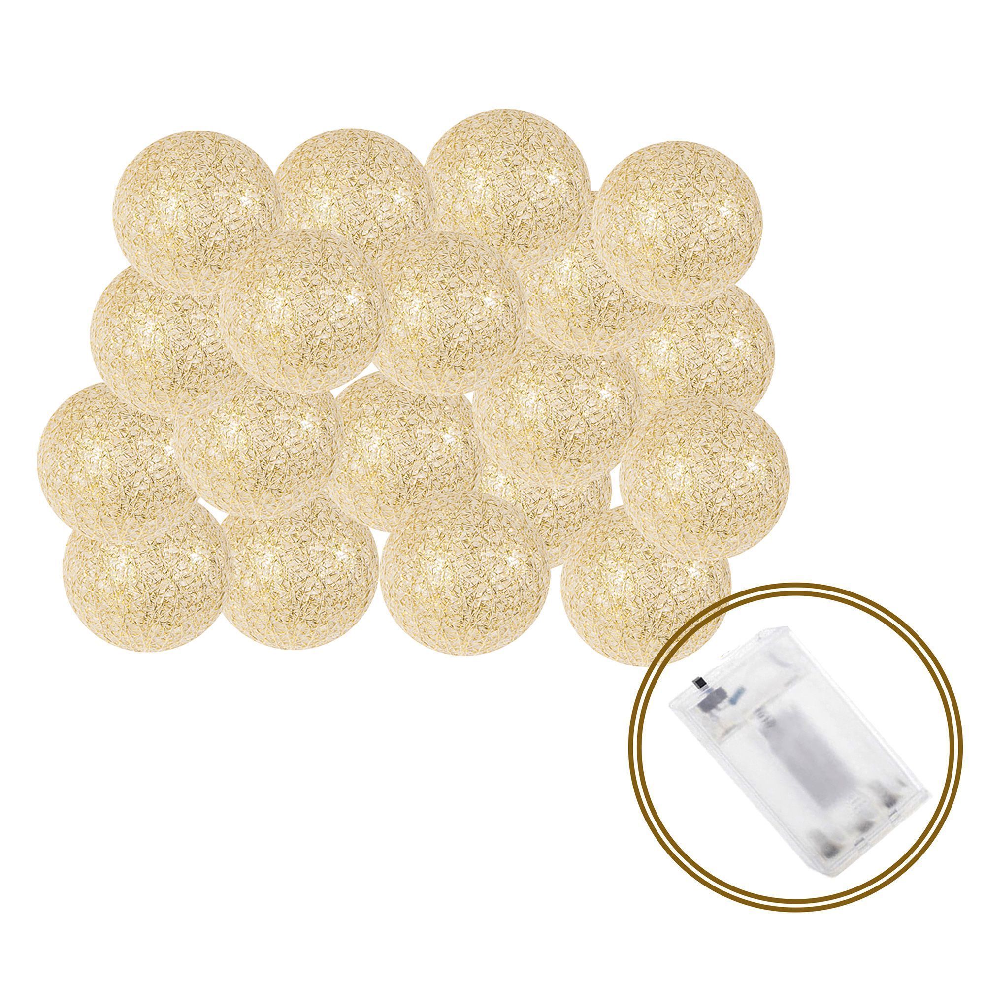 Гірлянда на батарейках Springos Cotton Balls 6 м 30 LED CL0050 Warm White