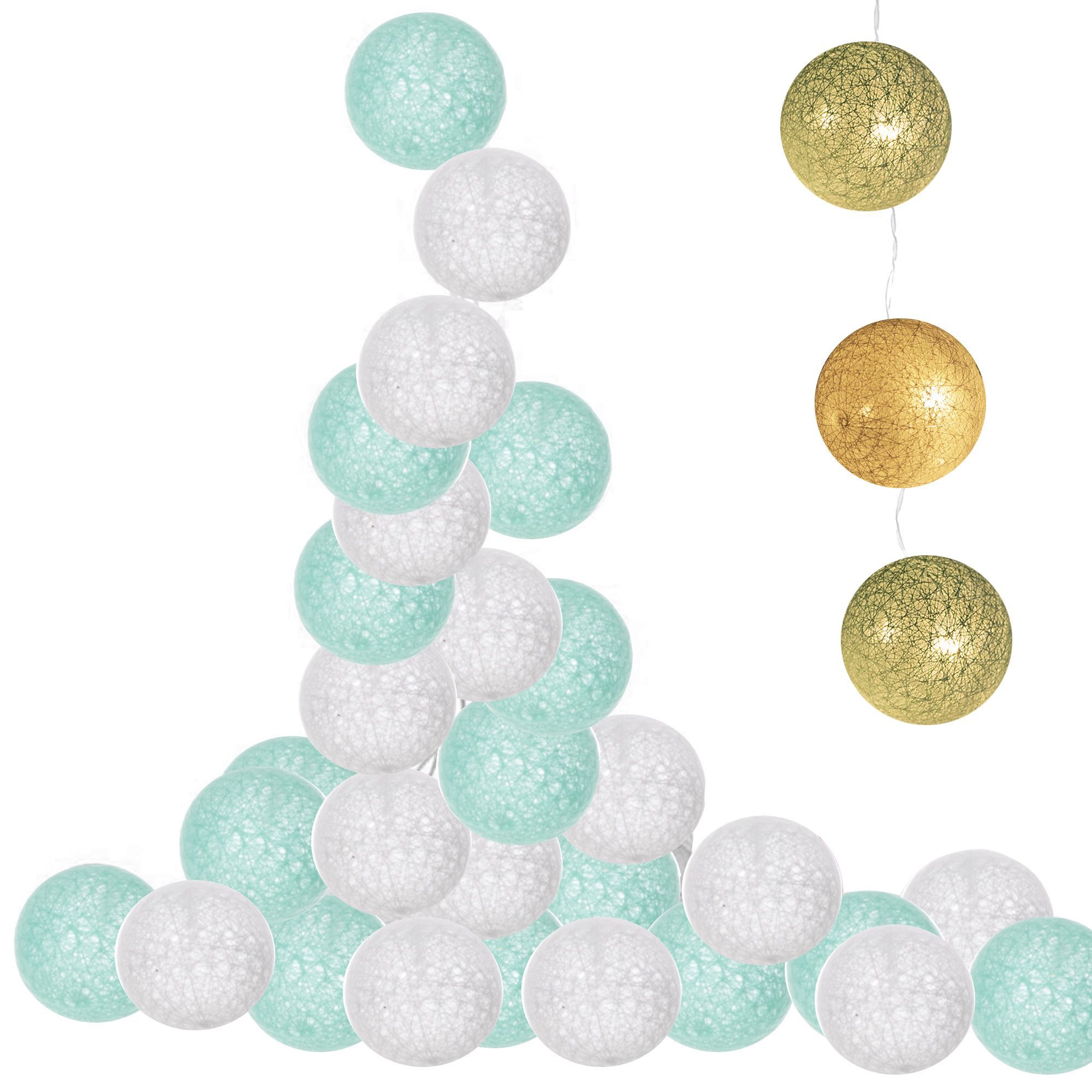 Гірлянда на батарейках Springos Cotton Balls 6 м 30 LED CL0052 Warm White