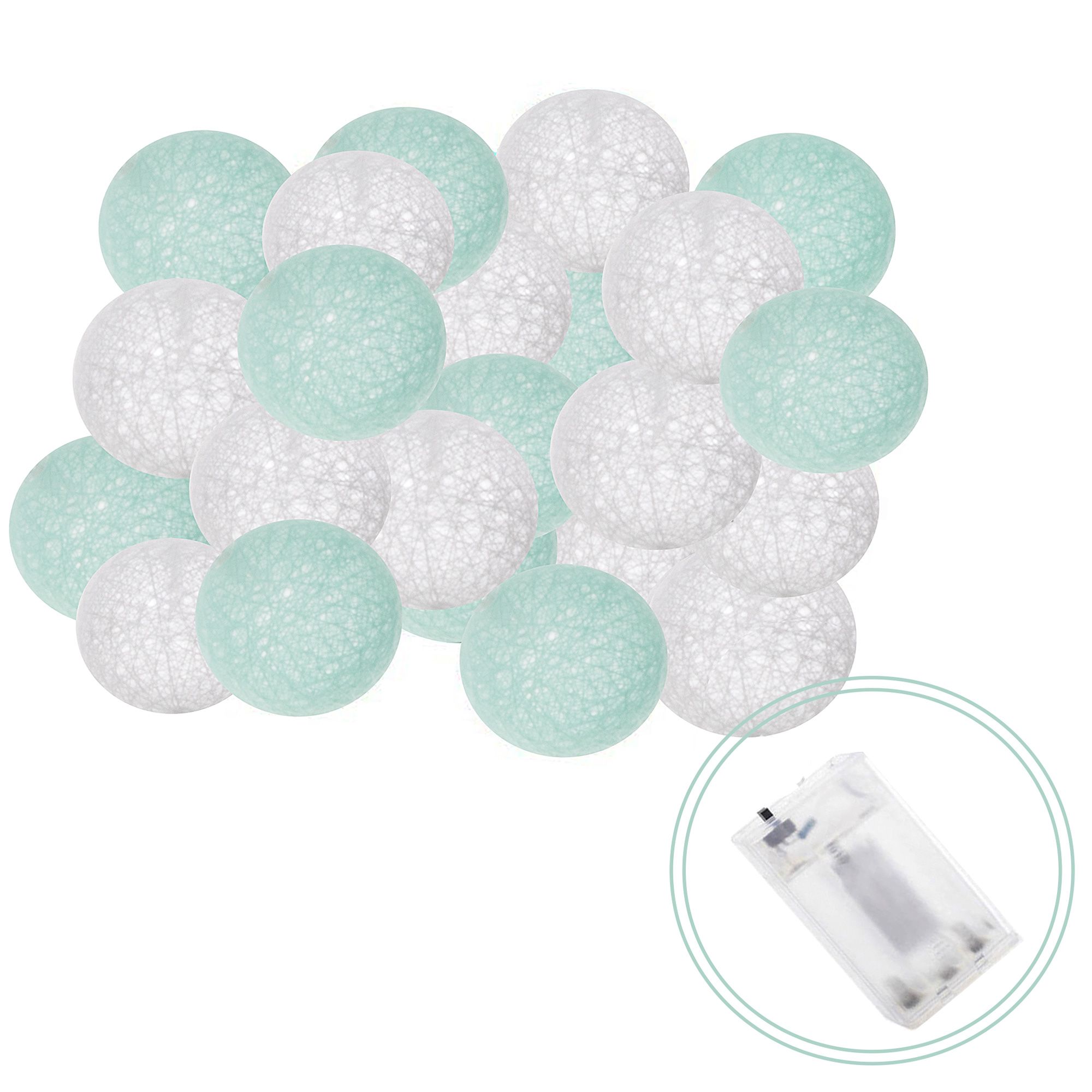 Гірлянда на батарейках Springos Cotton Balls 6 м 30 LED CL0052 Warm White