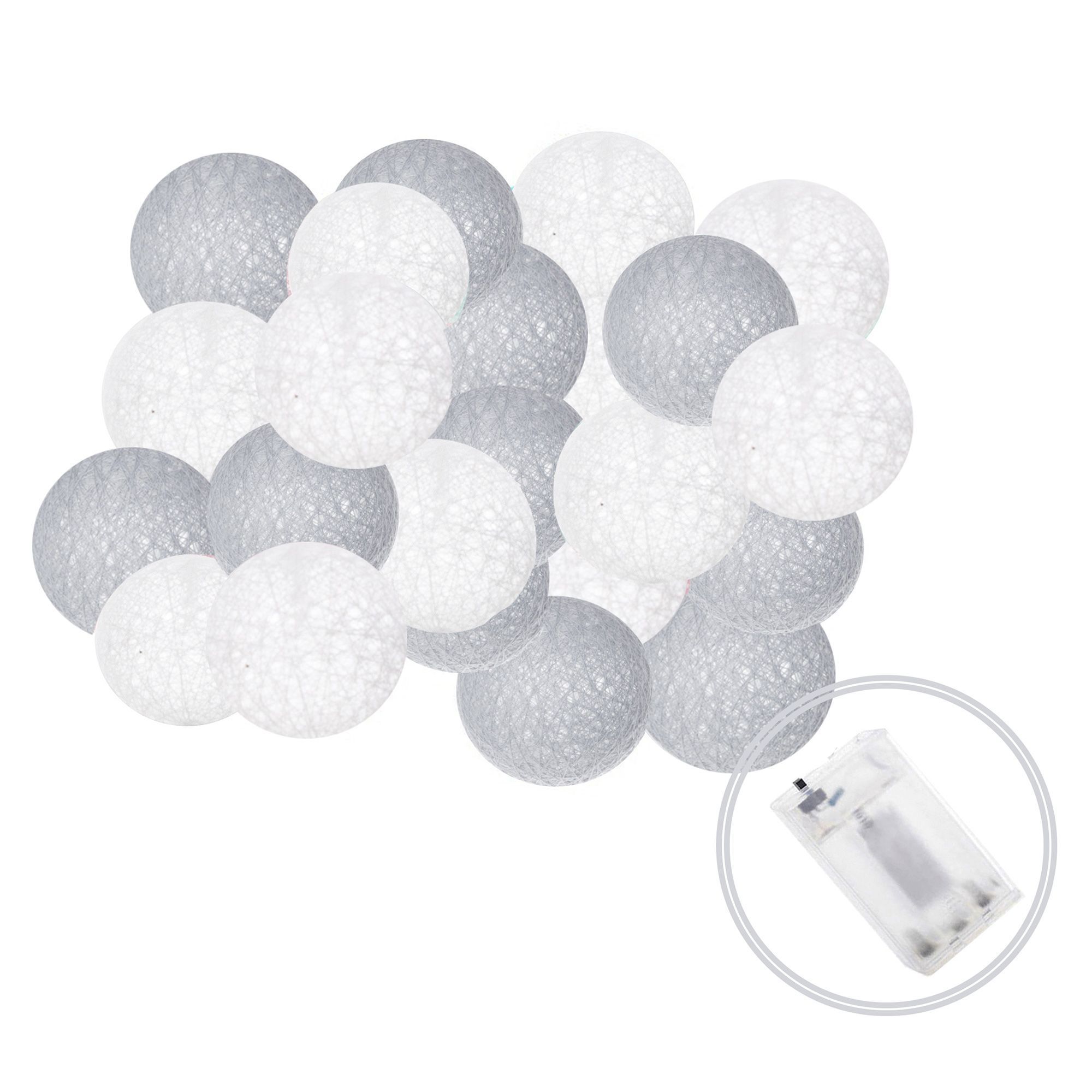 Гірлянда на батарейках Springos Cotton Balls 6 м 30 LED CL0053 Warm White