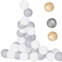 Гірлянда на батарейках Springos Cotton Balls 6 м 30 LED CL0053 Warm White