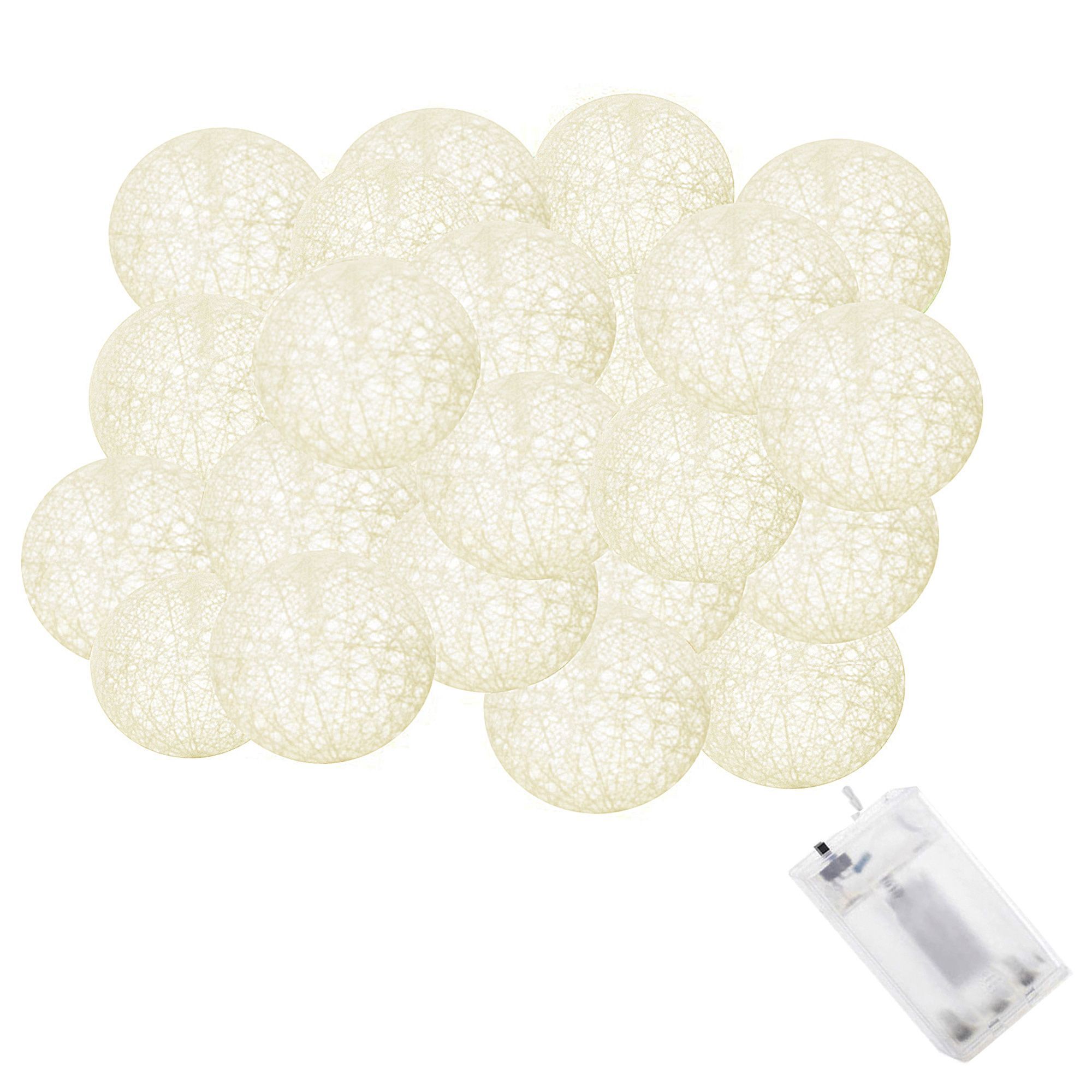 Гірлянда на батарейках Springos Cotton Balls 6 м 30 LED CL0055 Warm White