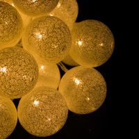 Гірлянда на батарейках Springos Cotton Balls 6 м 30 LED CL0055 Warm White