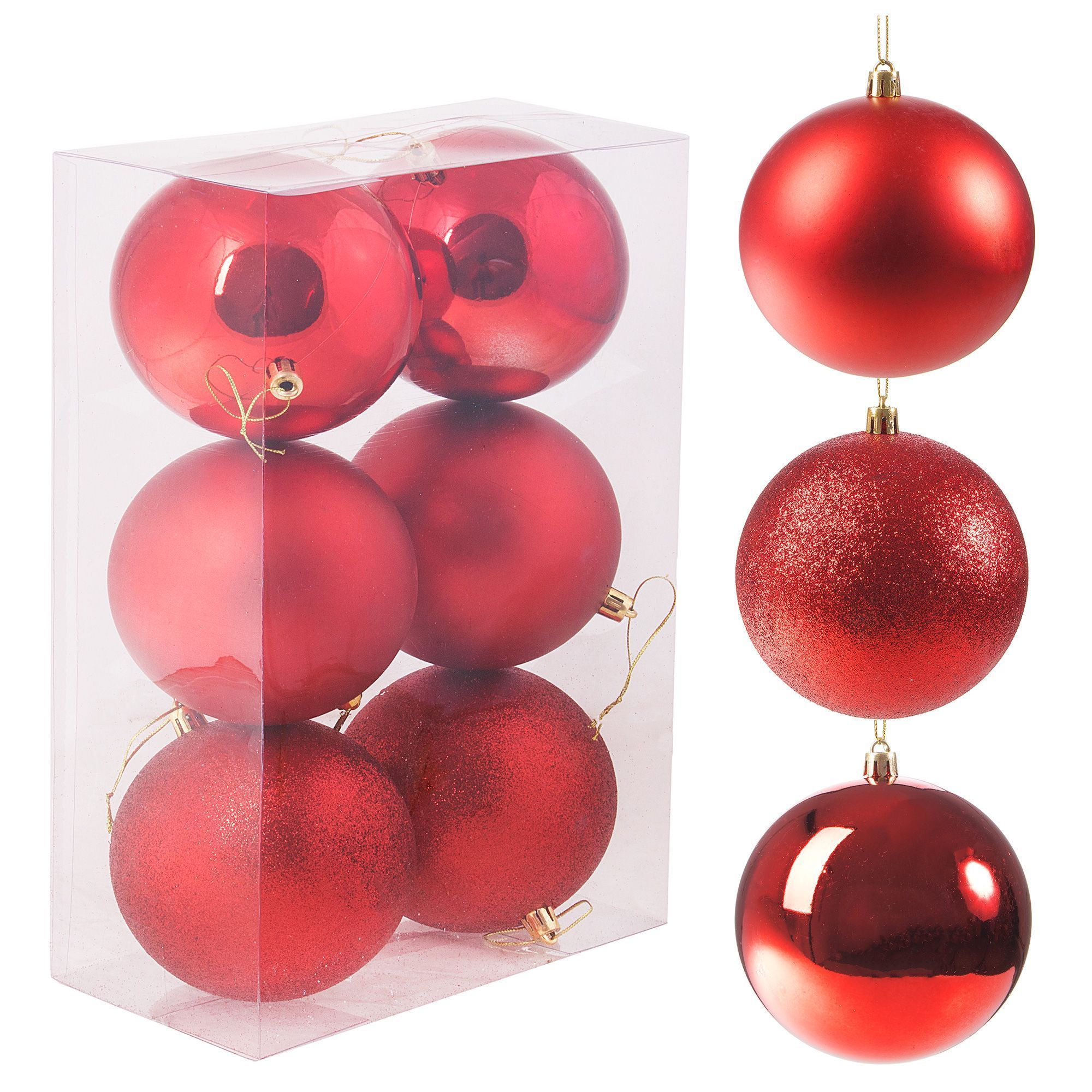 Набір ялинкових куль Springos d=10 см 6 шт CA0090