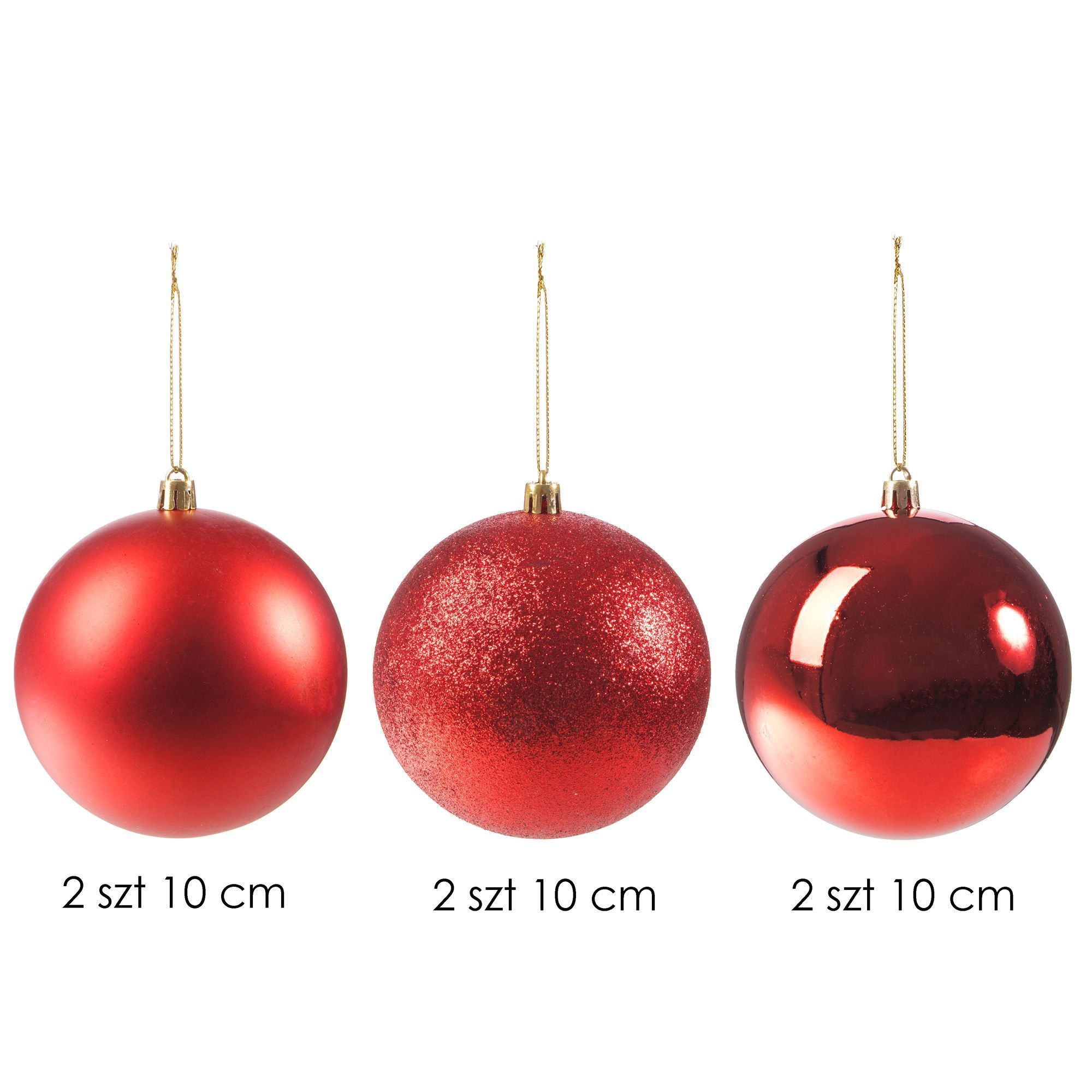 Набір ялинкових куль Springos d=10 см 6 шт CA0090