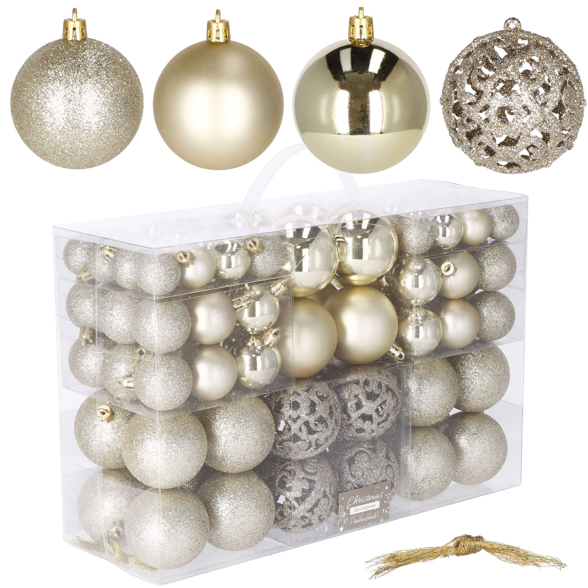 Набір ялинкових куль Springos d=3-6 см 100 шт CA0132